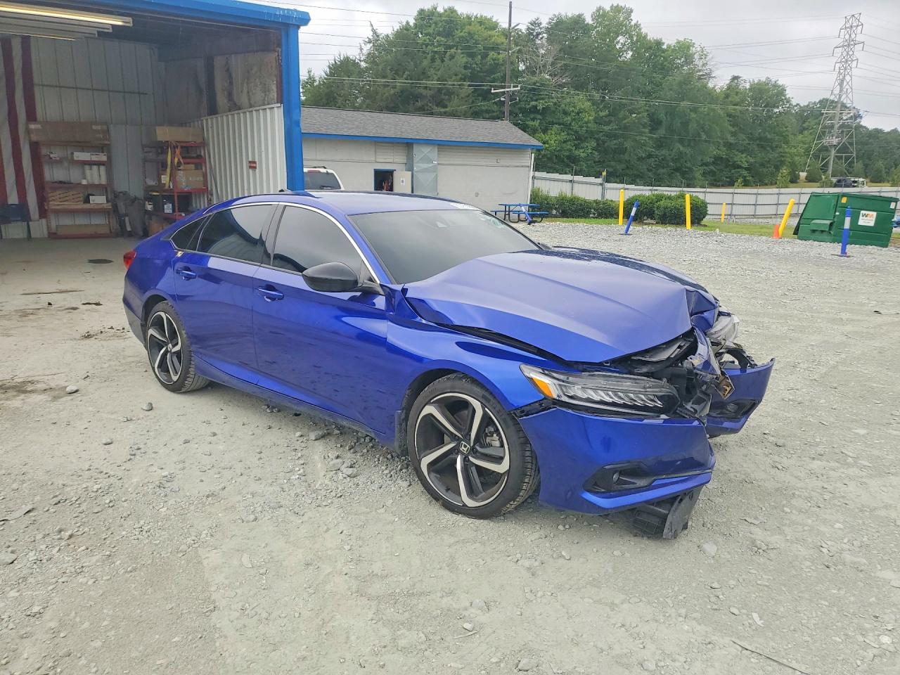 2022 Honda Accord Sport Blue vin: 1HGCV1F33NA060217