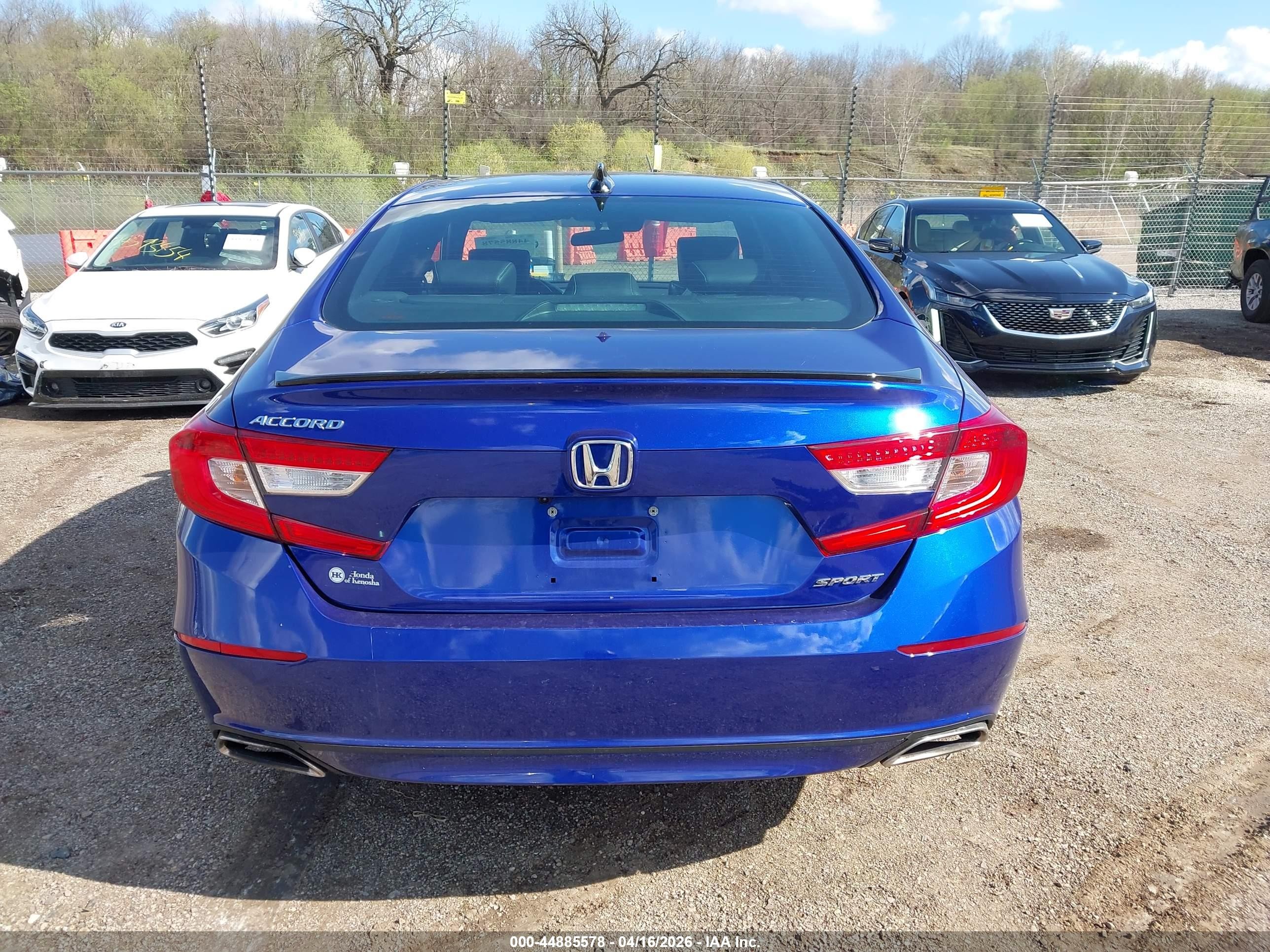 2022 Honda Accord Sport Blue vin: 1HGCV1F33NA090690