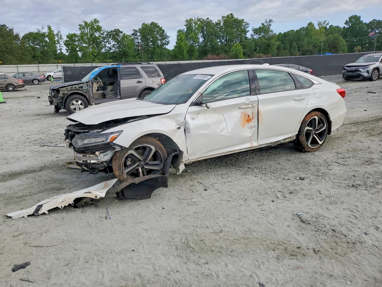 2018 Honda Accord Sport White vin: 1HGCV1F34JA129703