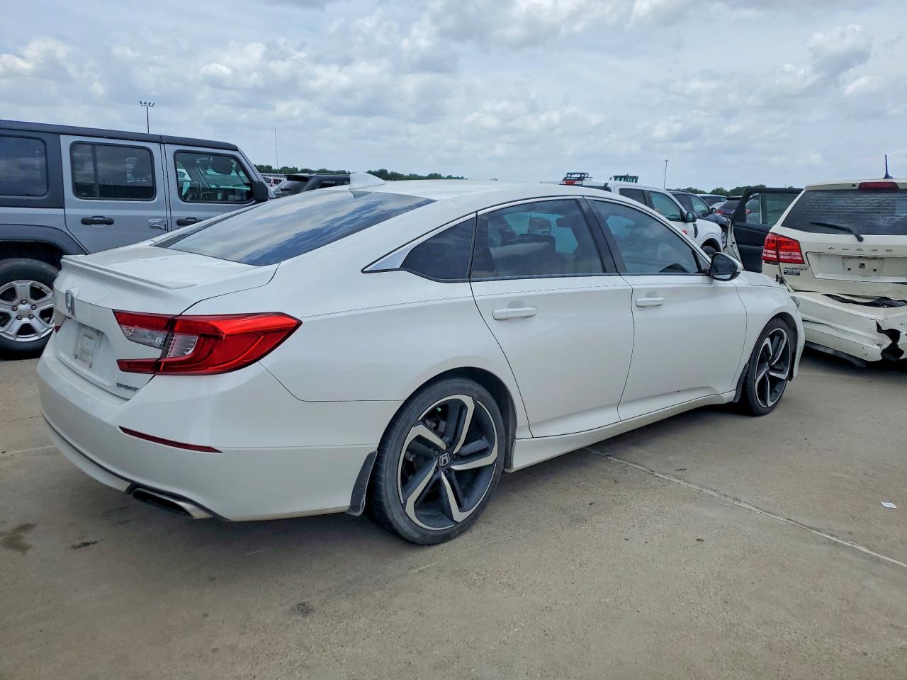 2019 Honda Accord Sport White vin: 1HGCV1F34KA114118
