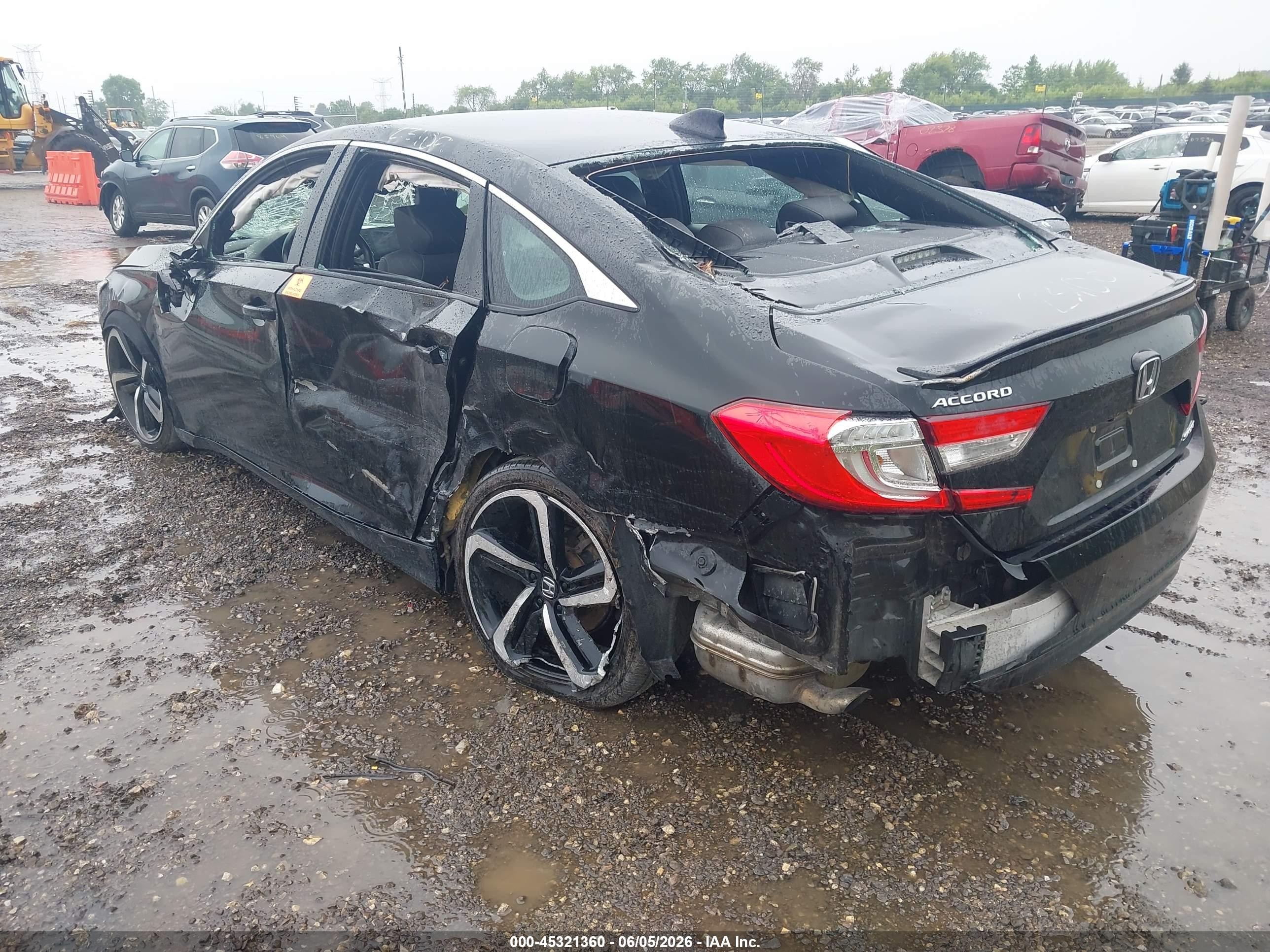 2019 Honda Accord Sport Black vin: 1HGCV1F34KA160659