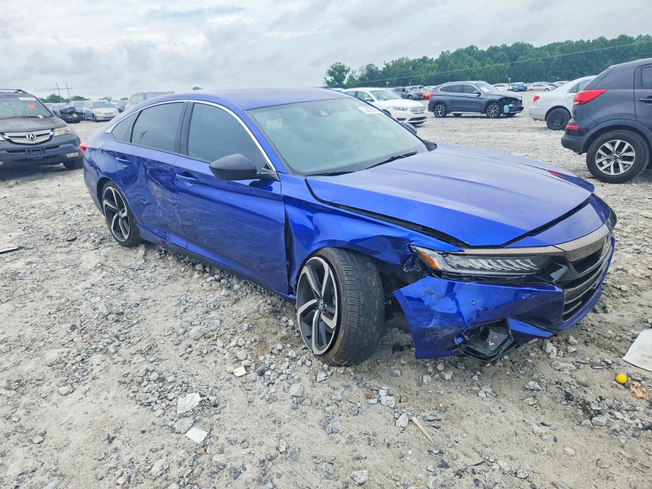 2021 Honda Accord Sport Blue vin: 1HGCV1F34MA046910