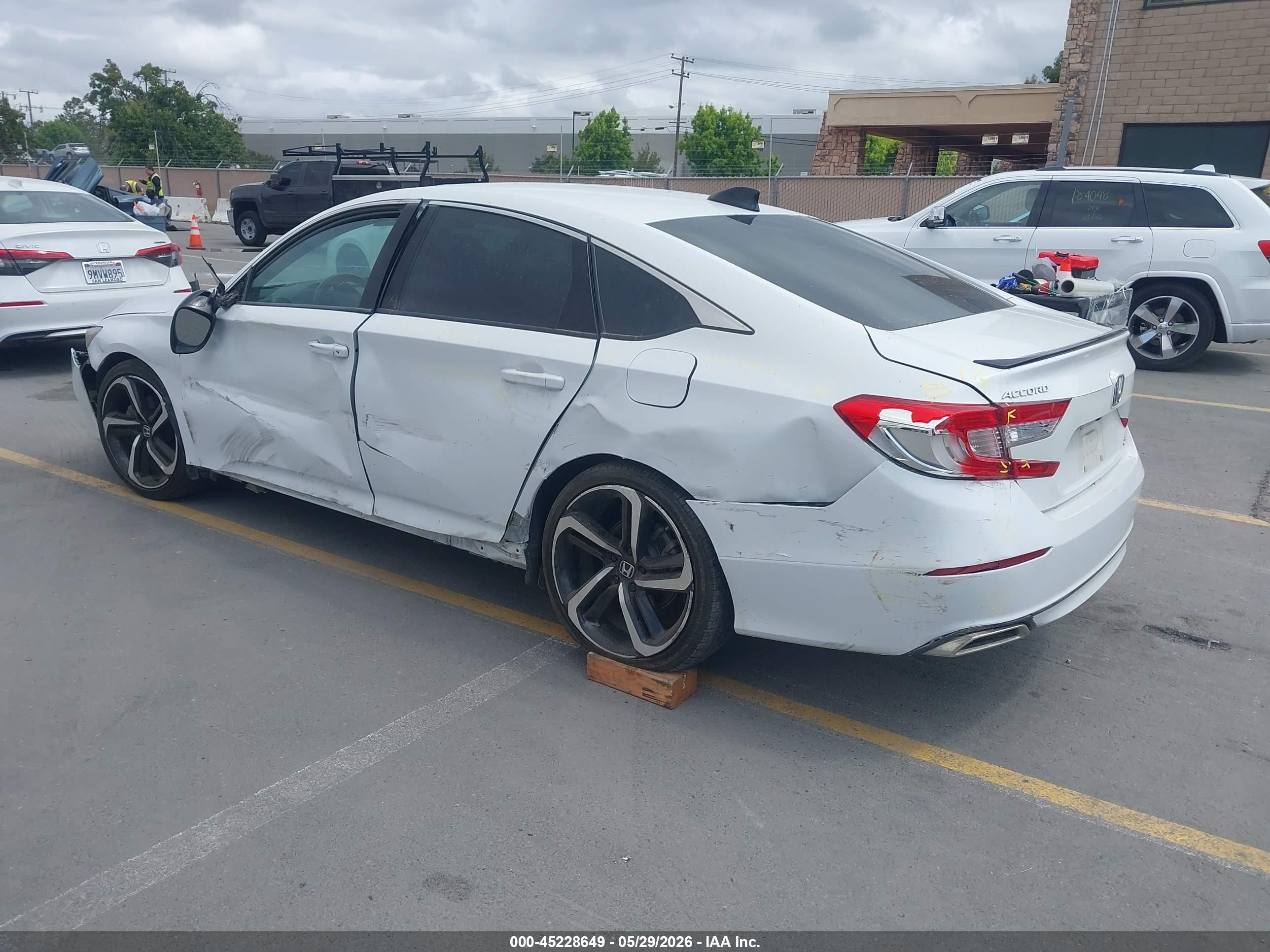 2021 Honda Accord Sport White vin: 1HGCV1F34MA098473