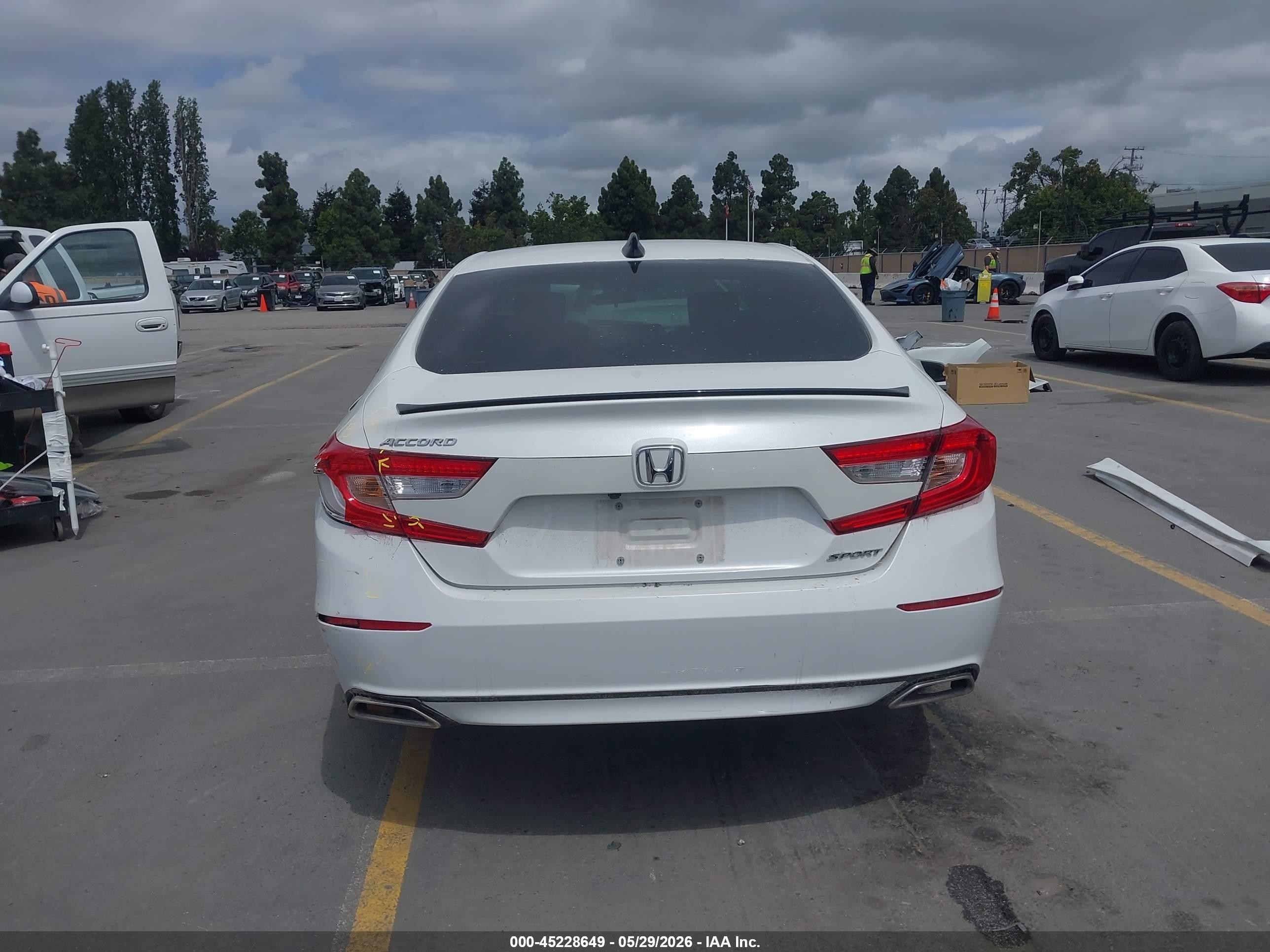 2021 Honda Accord Sport White vin: 1HGCV1F34MA098473