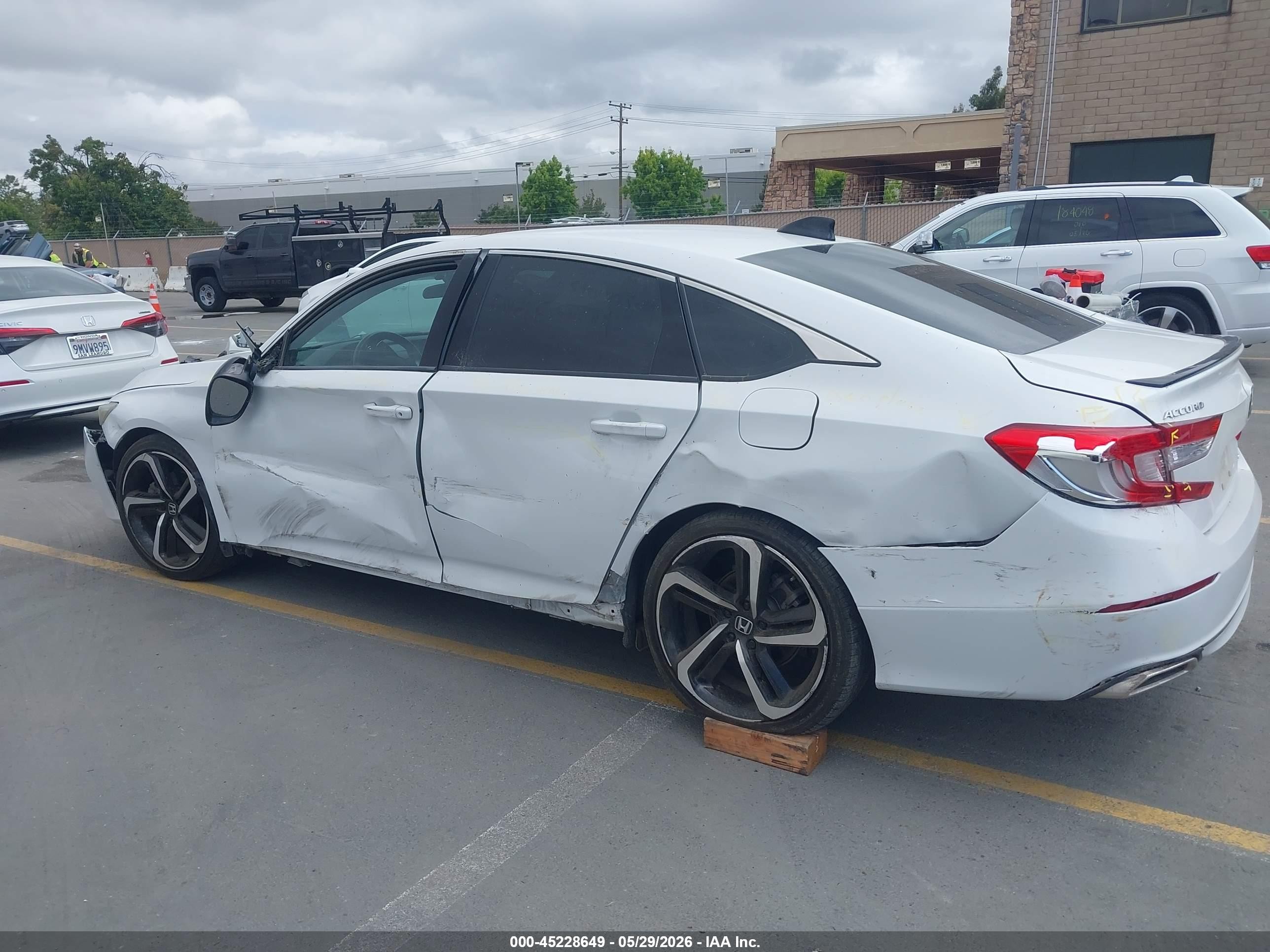 2021 Honda Accord Sport White vin: 1HGCV1F34MA098473