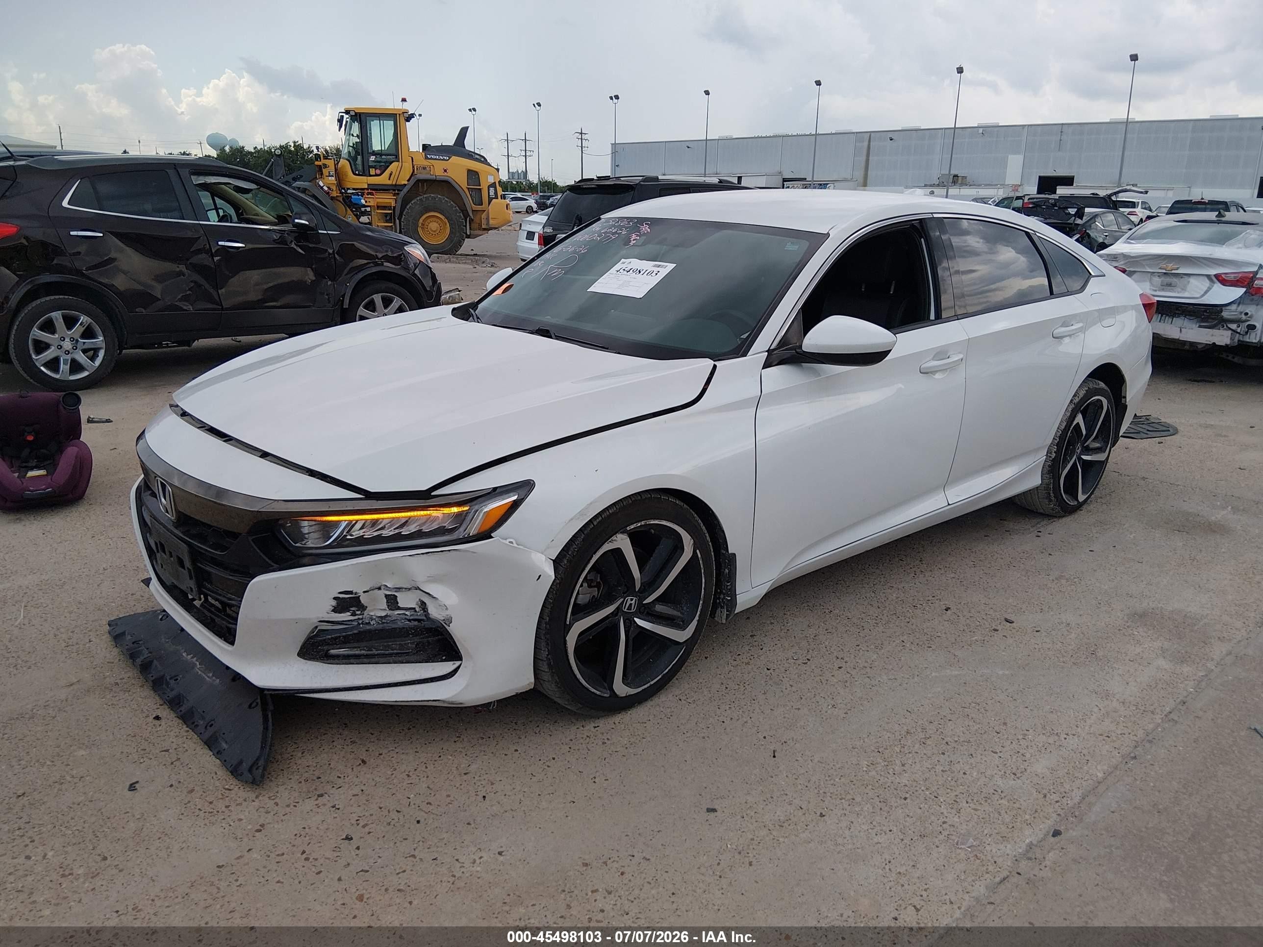 2019 Honda Accord Sport Белый vin: 1HGCV1F35KA046962