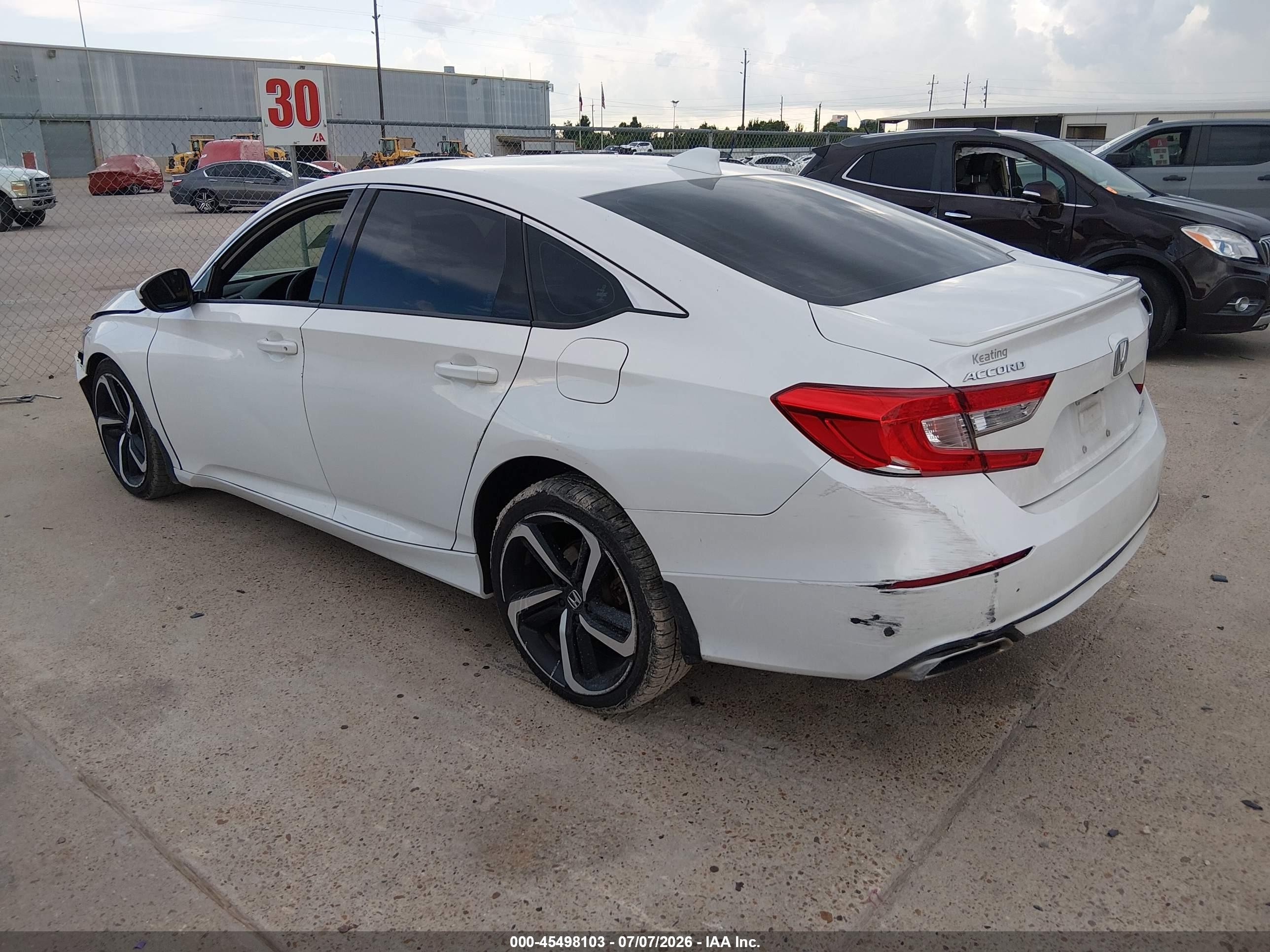 2019 Honda Accord Sport Белый vin: 1HGCV1F35KA046962