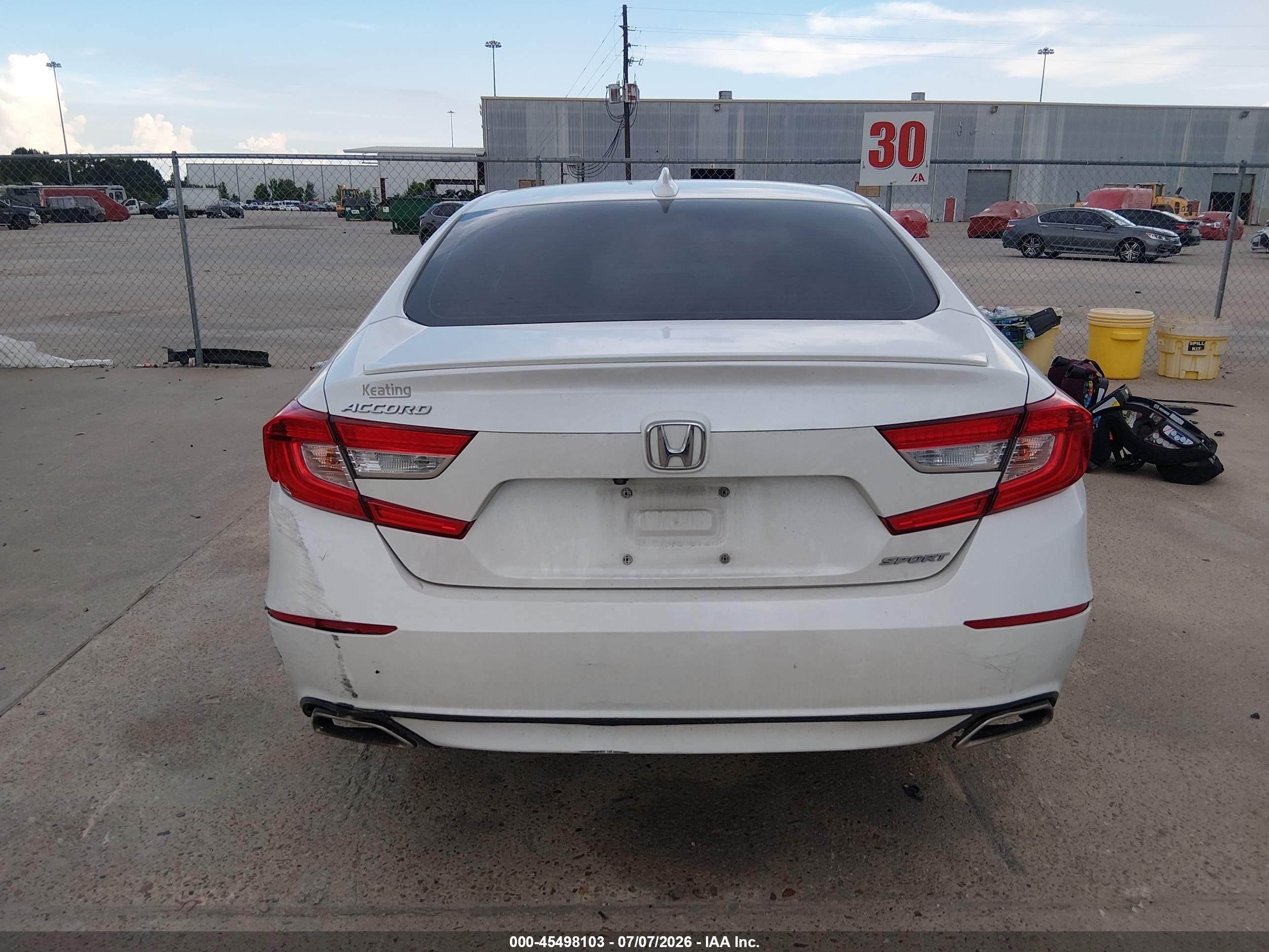 2019 Honda Accord Sport Белый vin: 1HGCV1F35KA046962