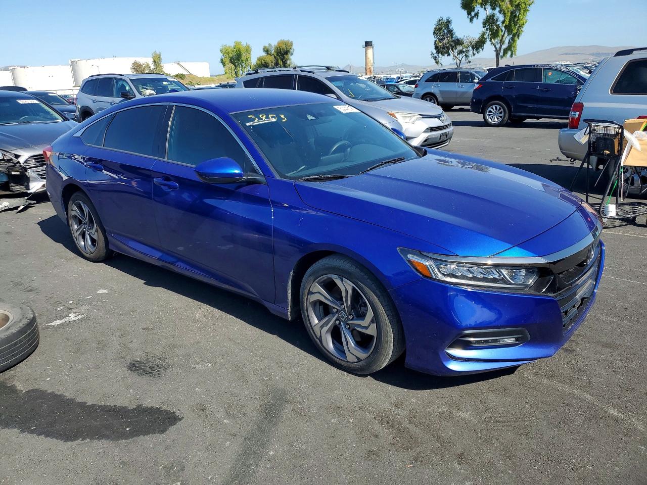 2019 Honda Accord Sport Blue vin: 1HGCV1F35KA153803