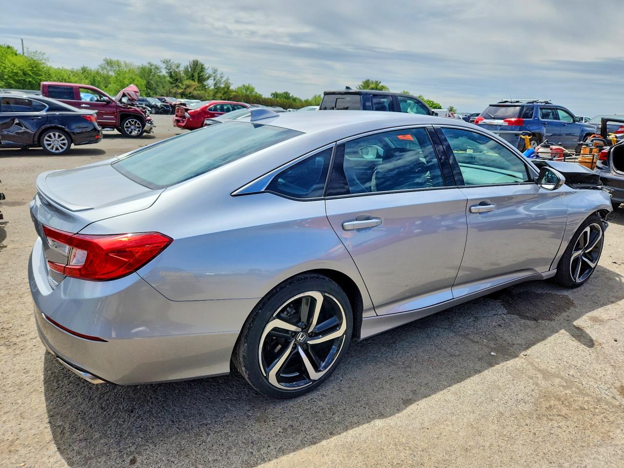 2020 Honda Accord Sport Silver vin: 1HGCV1F35LA042623