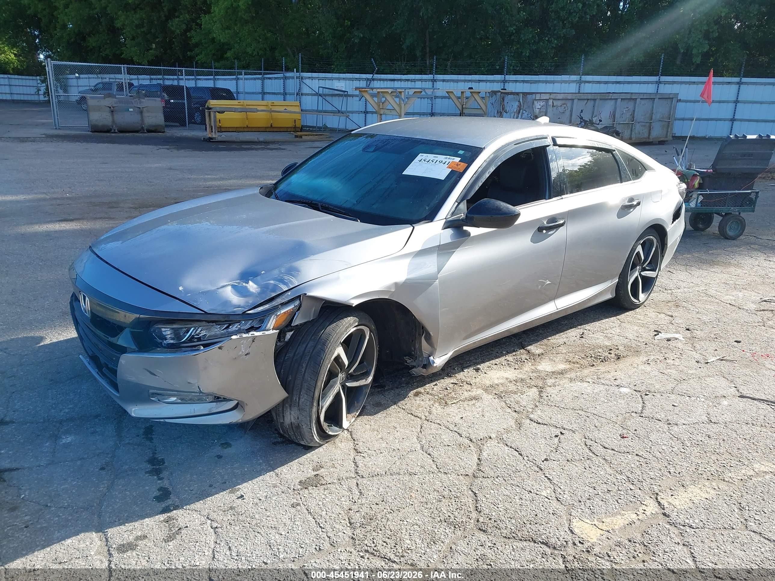 2020 Honda Accord Sport Серебряный vin: 1HGCV1F35LA082491
