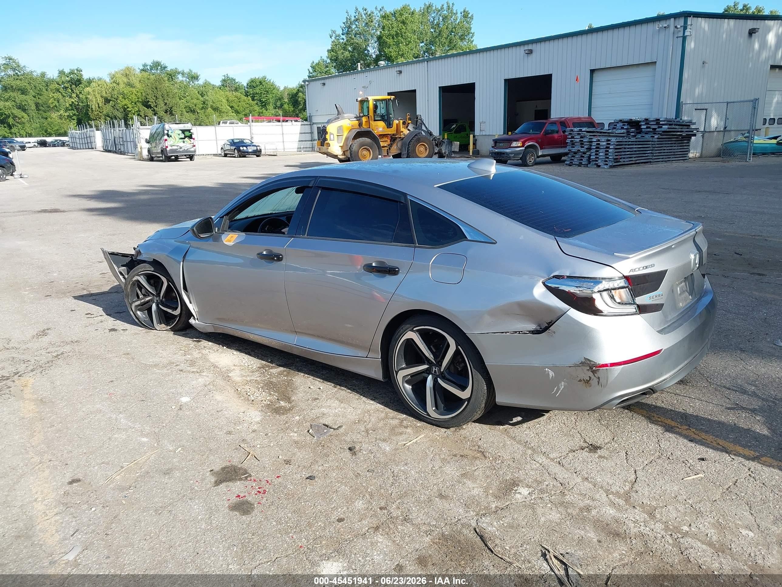 2020 Honda Accord Sport Серебряный vin: 1HGCV1F35LA082491