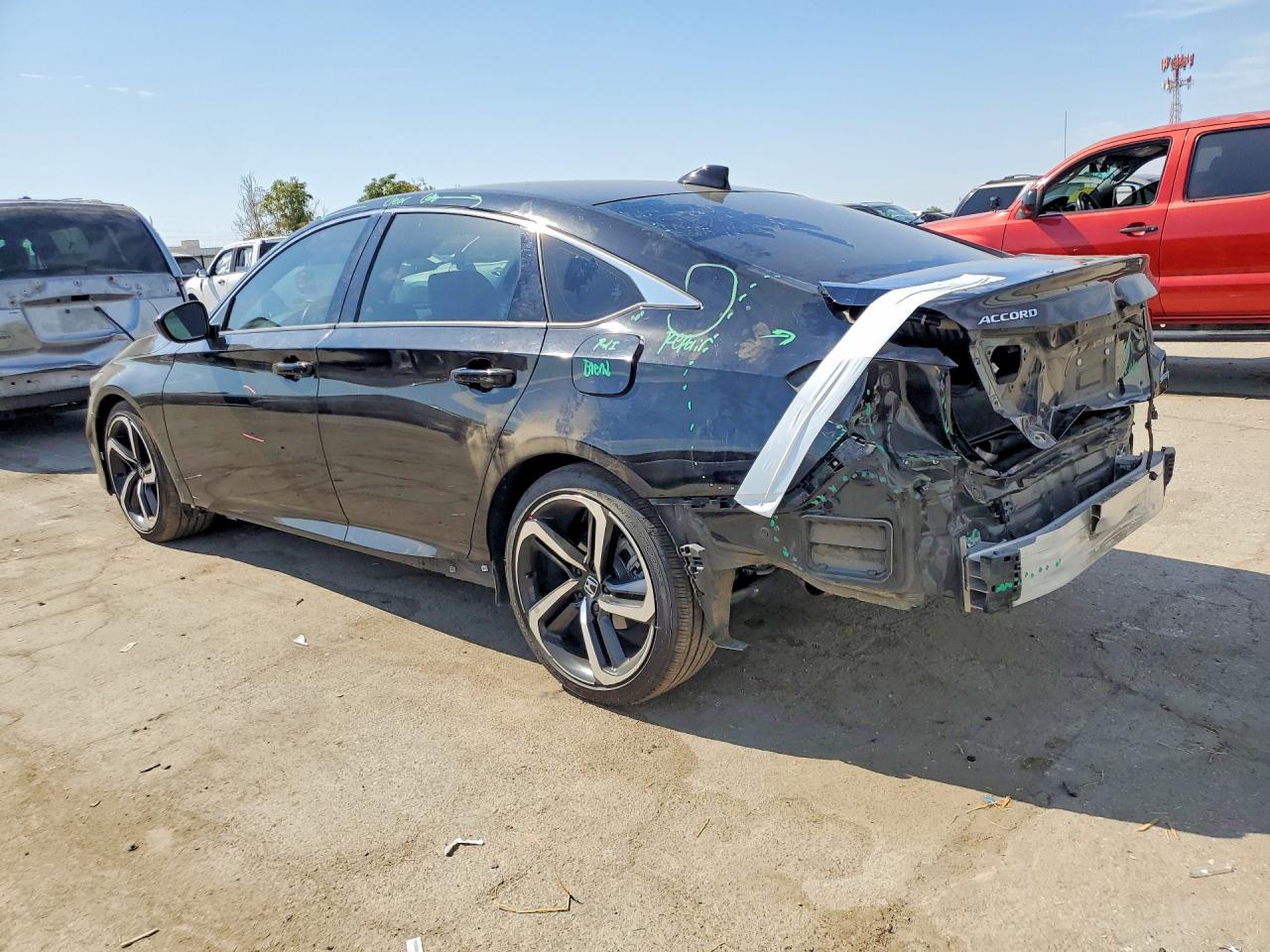 2022 Honda Accord Sport Черный vin: 1HGCV1F35NA051776