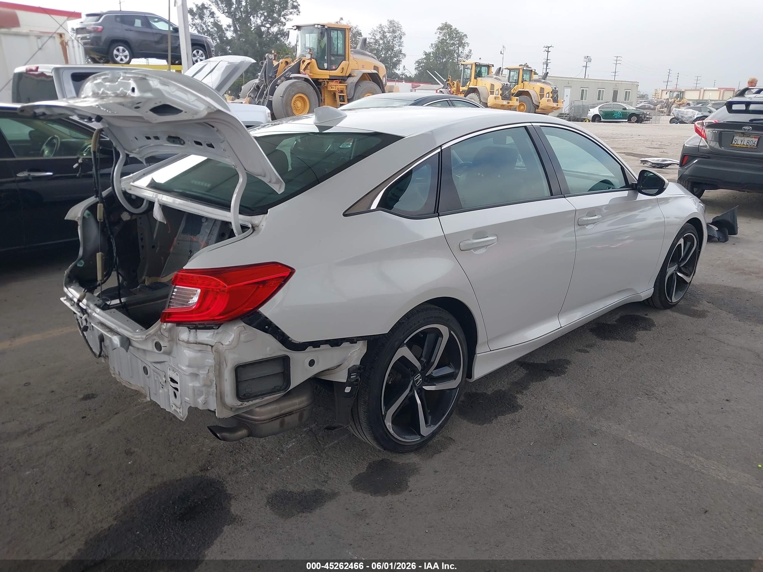 2019 Honda Accord Sport White vin: 1HGCV1F36KA070610