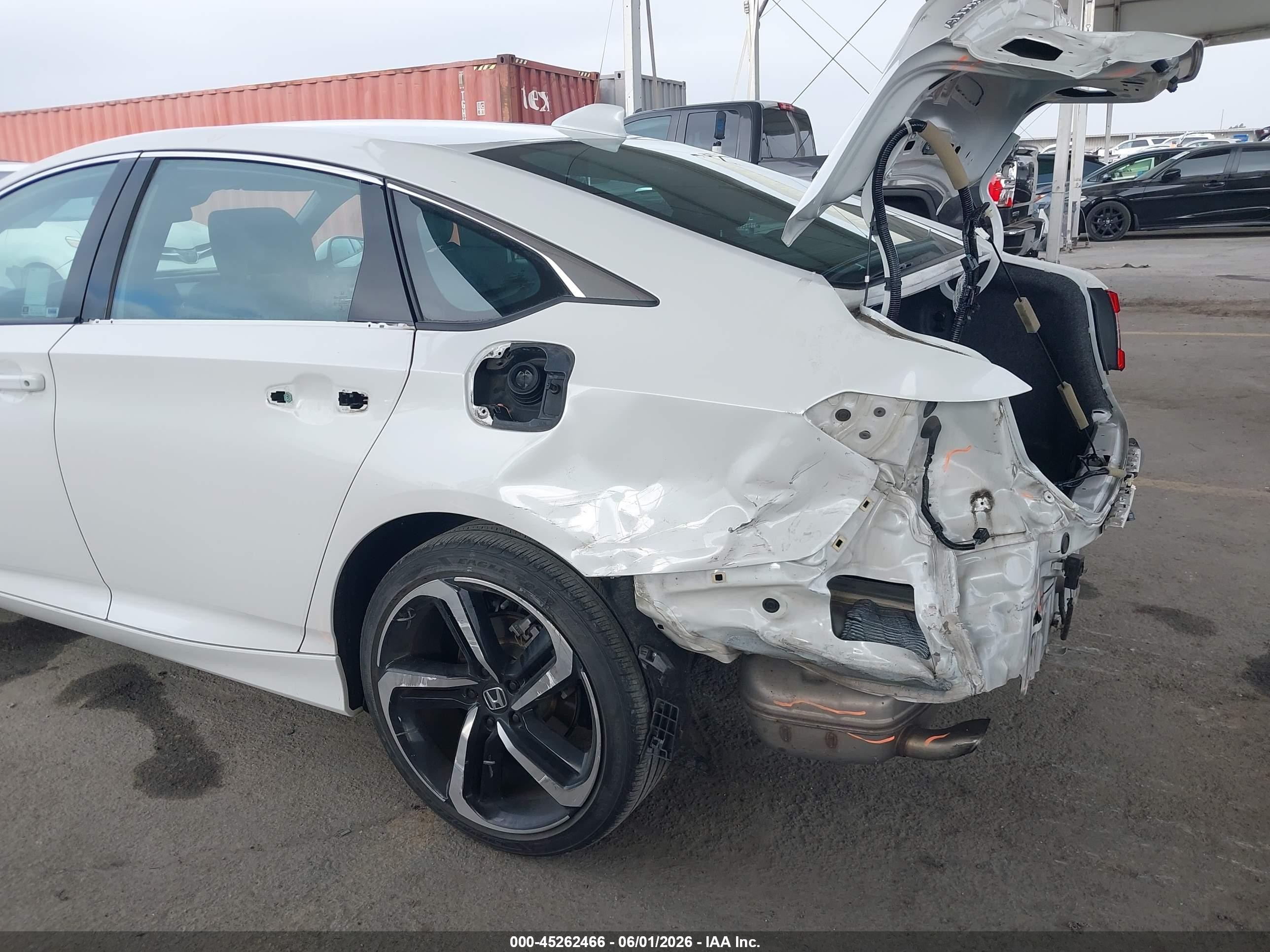 2019 Honda Accord Sport White vin: 1HGCV1F36KA070610