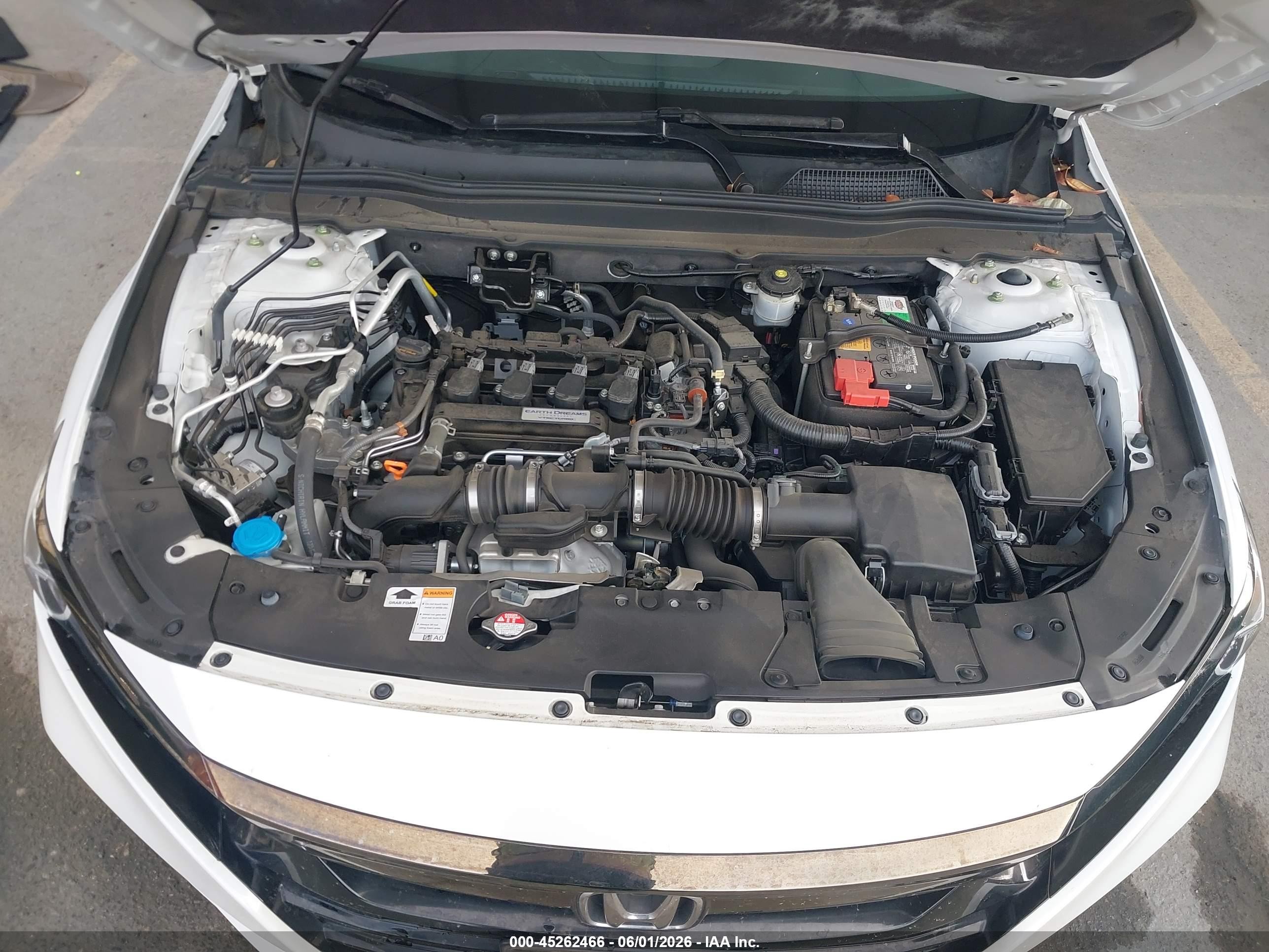 2019 Honda Accord Sport White vin: 1HGCV1F36KA070610