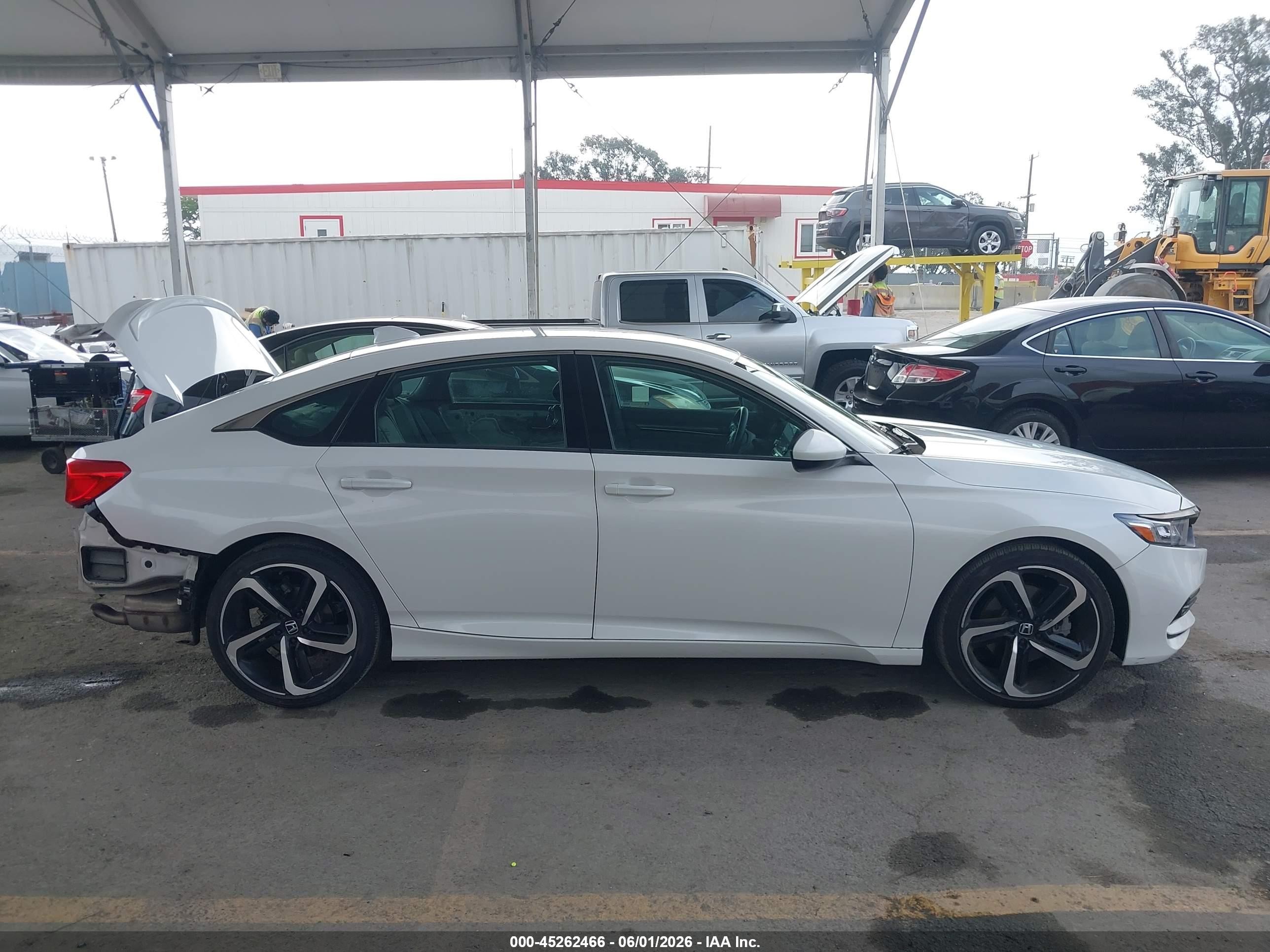 2019 Honda Accord Sport White vin: 1HGCV1F36KA070610