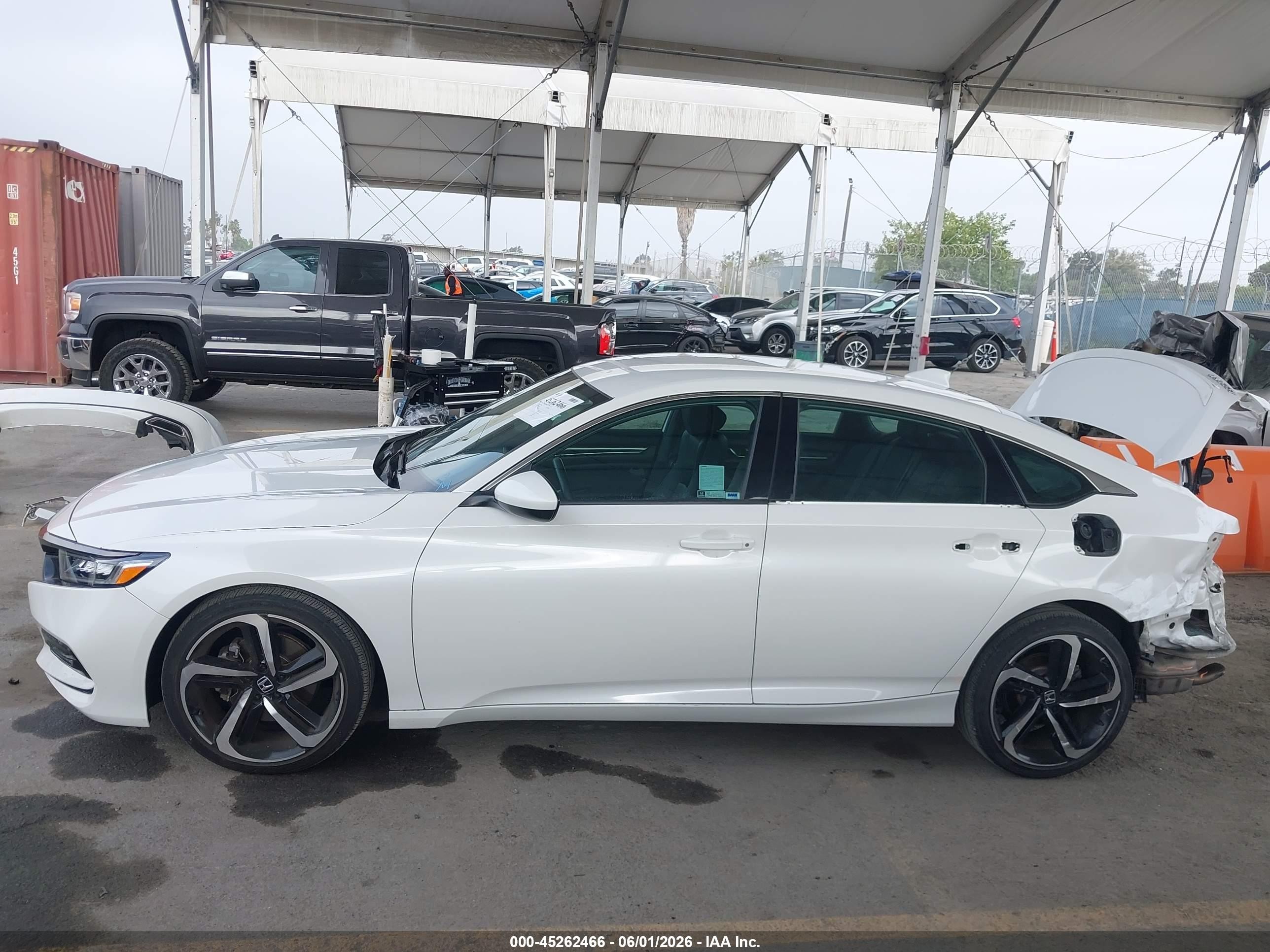 2019 Honda Accord Sport White vin: 1HGCV1F36KA070610