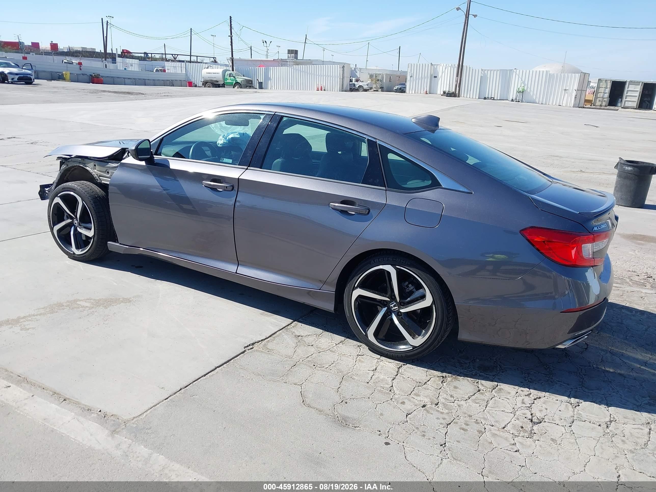 2019 Honda Accord Sport Gray vin: 1HGCV1F36KA098472
