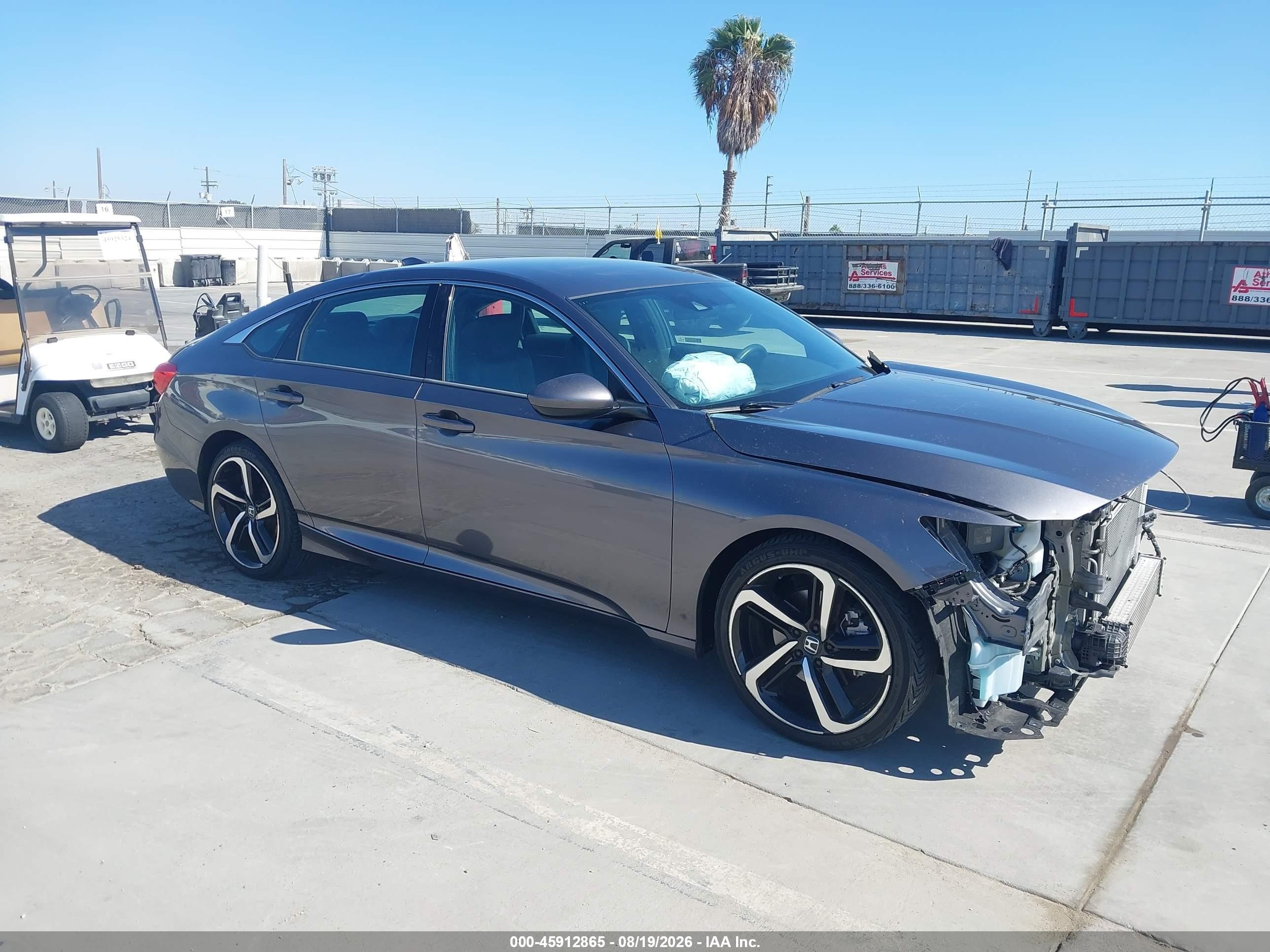 2019 Honda Accord Sport Gray vin: 1HGCV1F36KA098472