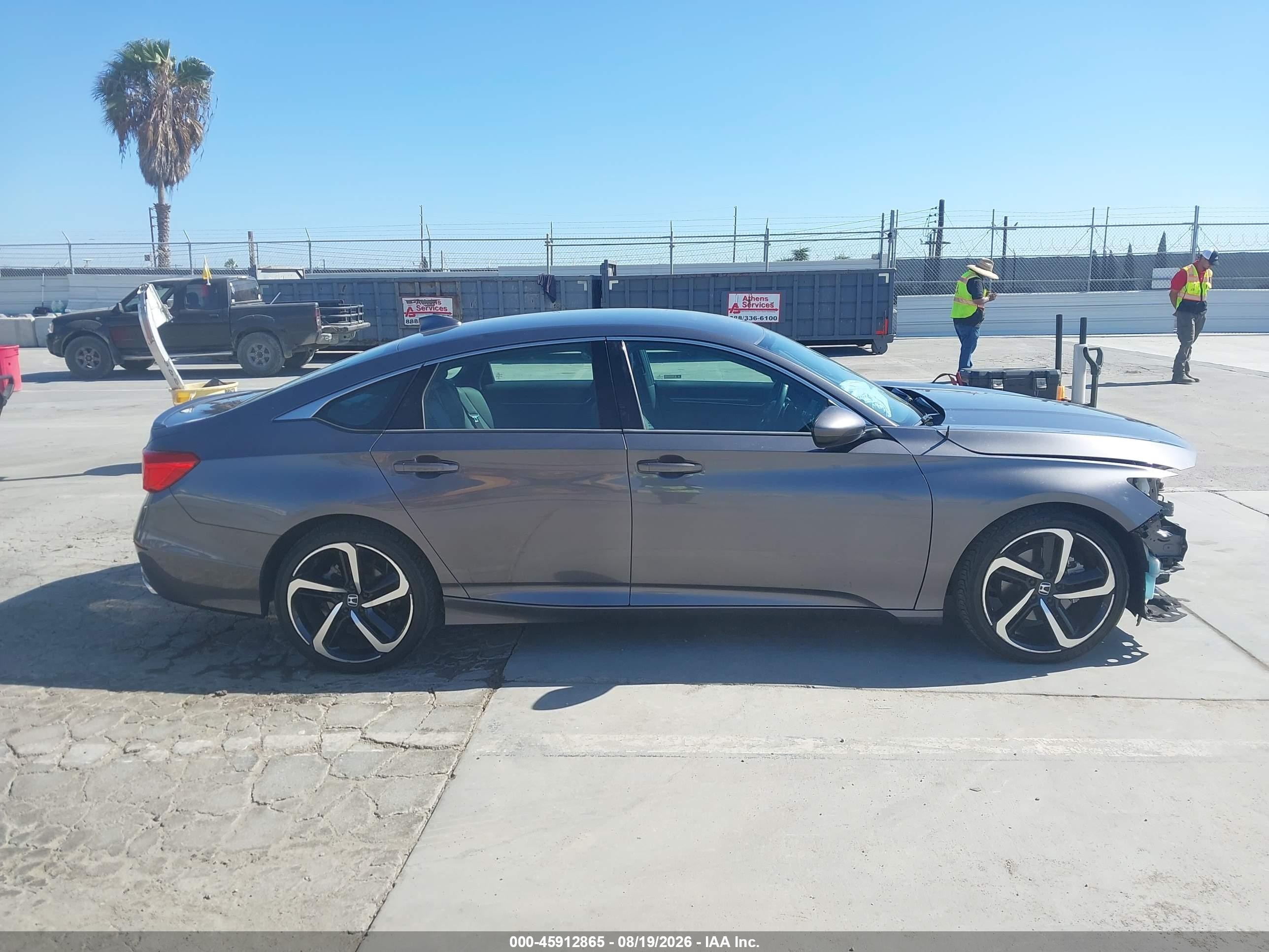 2019 Honda Accord Sport Gray vin: 1HGCV1F36KA098472