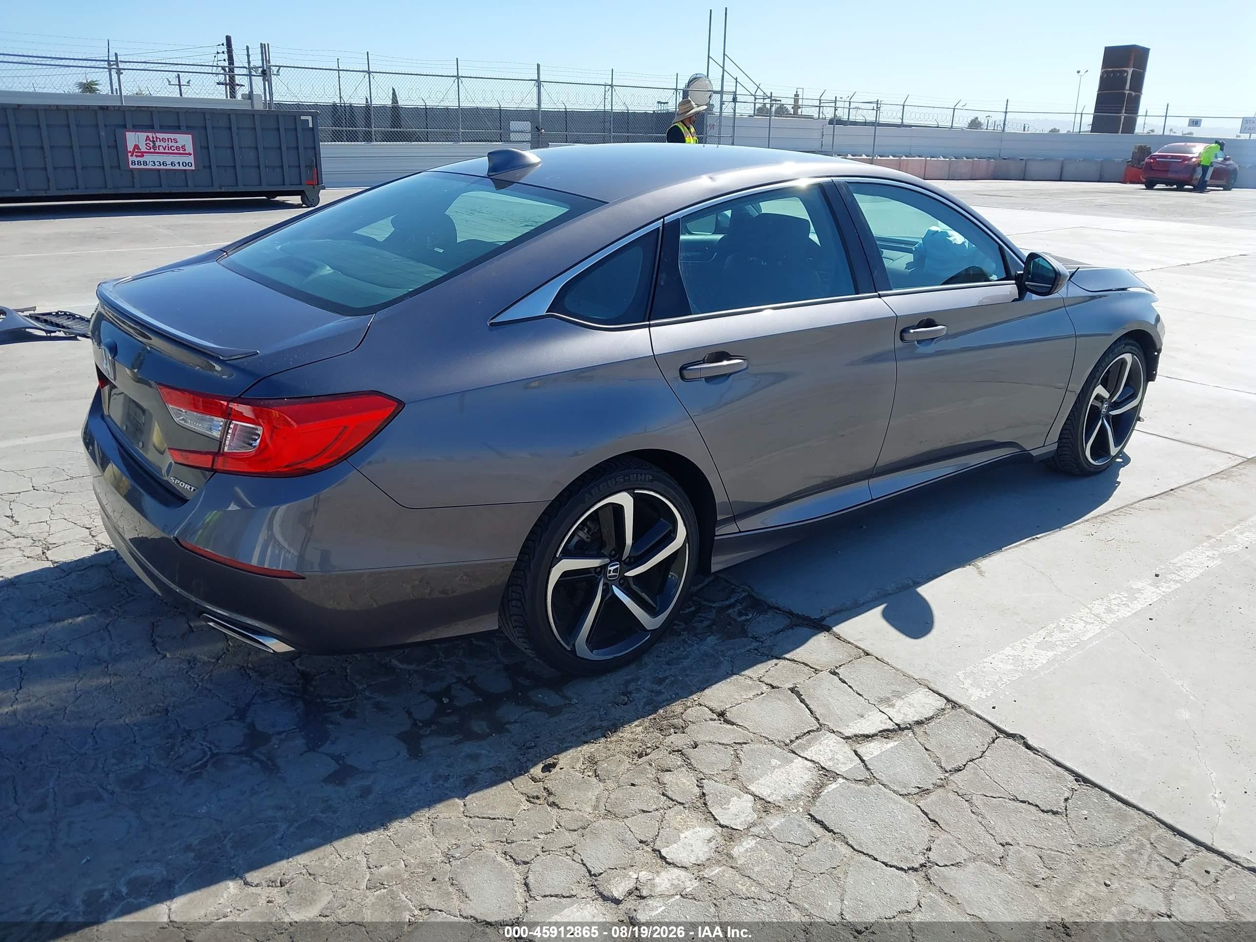2019 Honda Accord Sport Gray vin: 1HGCV1F36KA098472