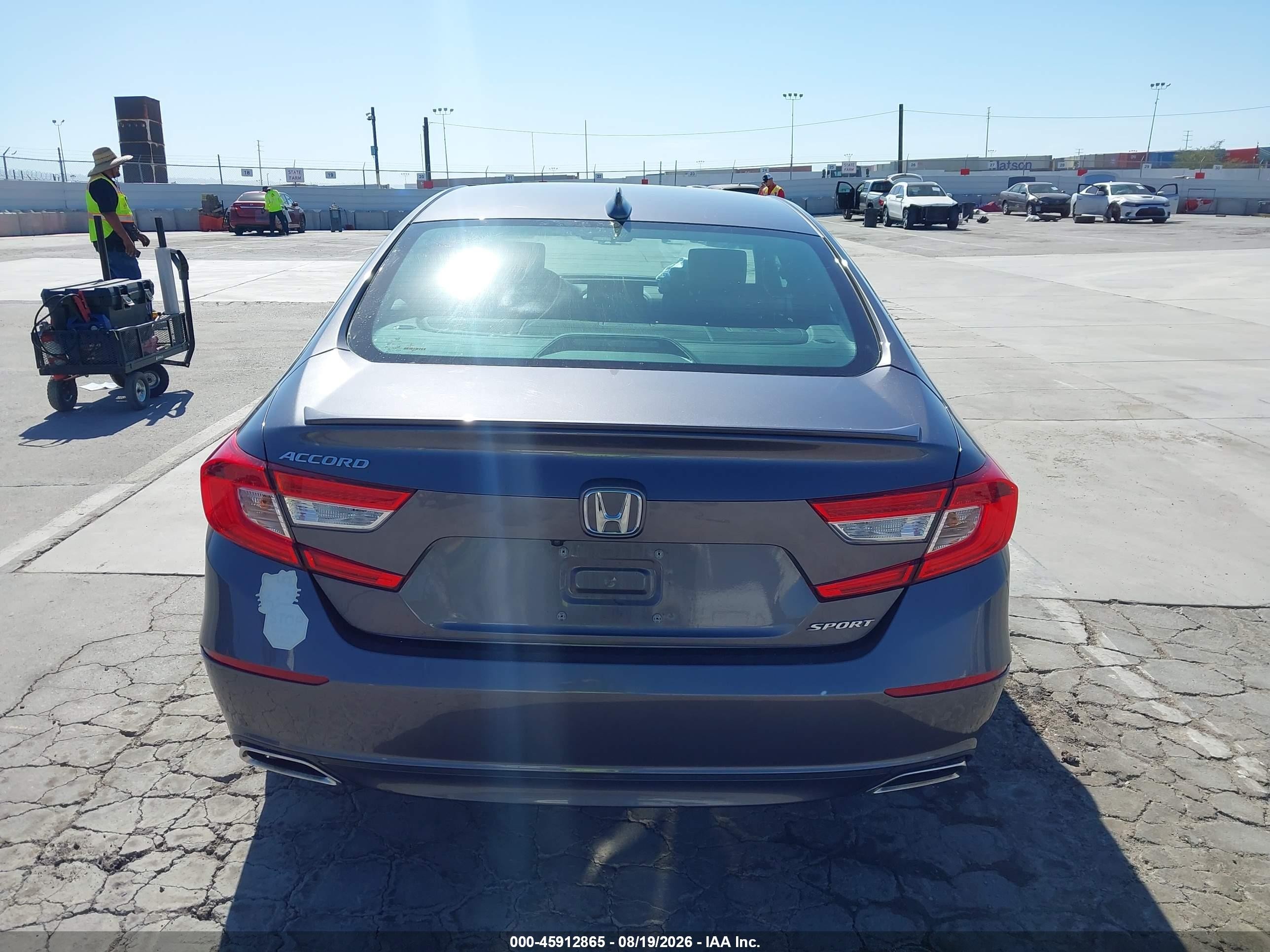 2019 Honda Accord Sport Gray vin: 1HGCV1F36KA098472