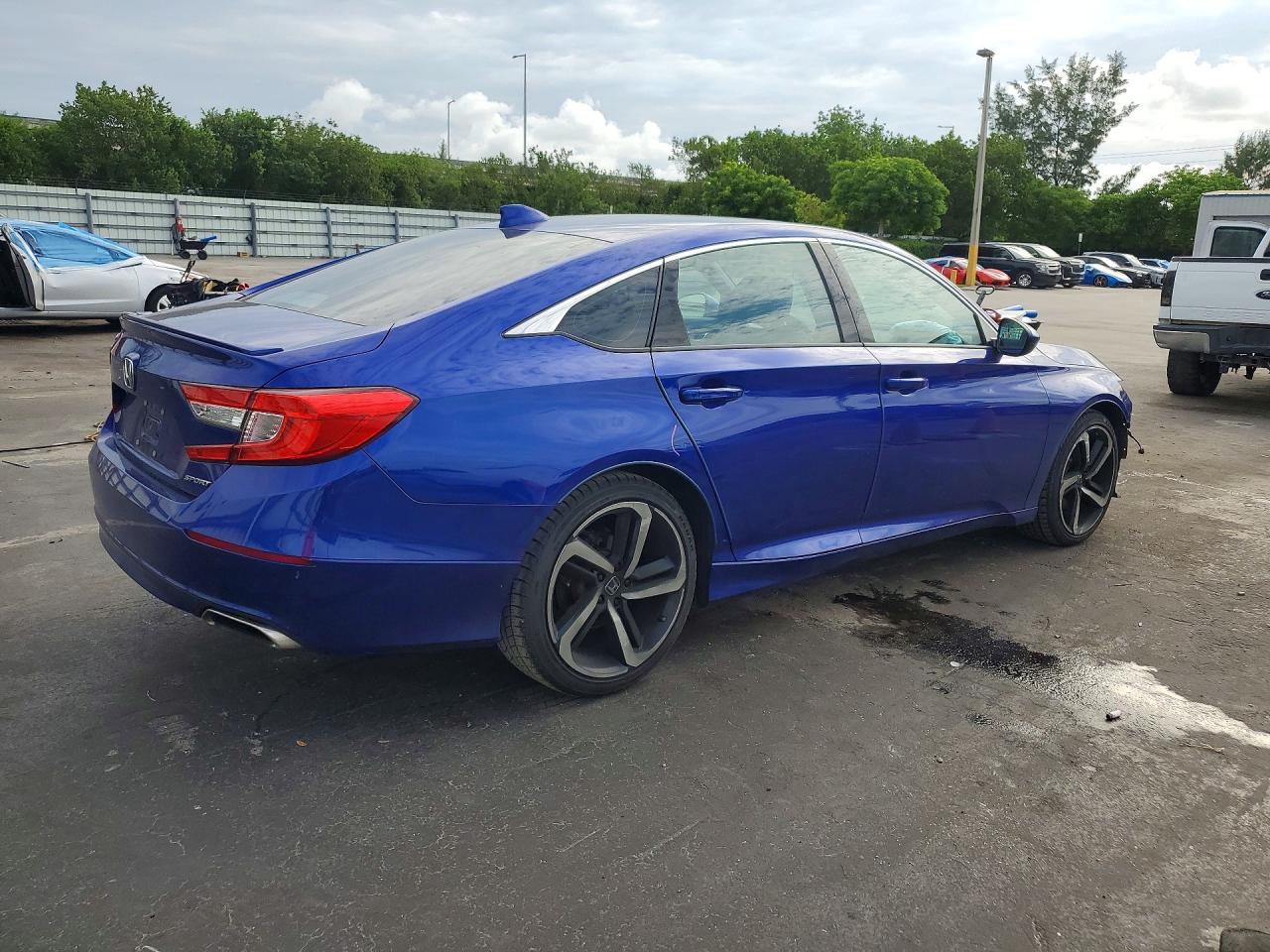 2020 Honda Accord Sport Blue vin: 1HGCV1F36LA001305