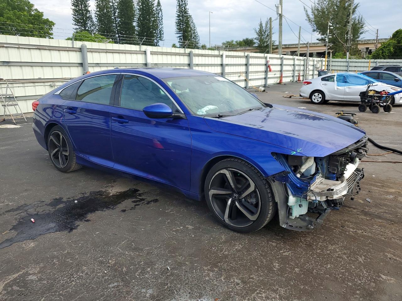 2020 Honda Accord Sport Blue vin: 1HGCV1F36LA001305