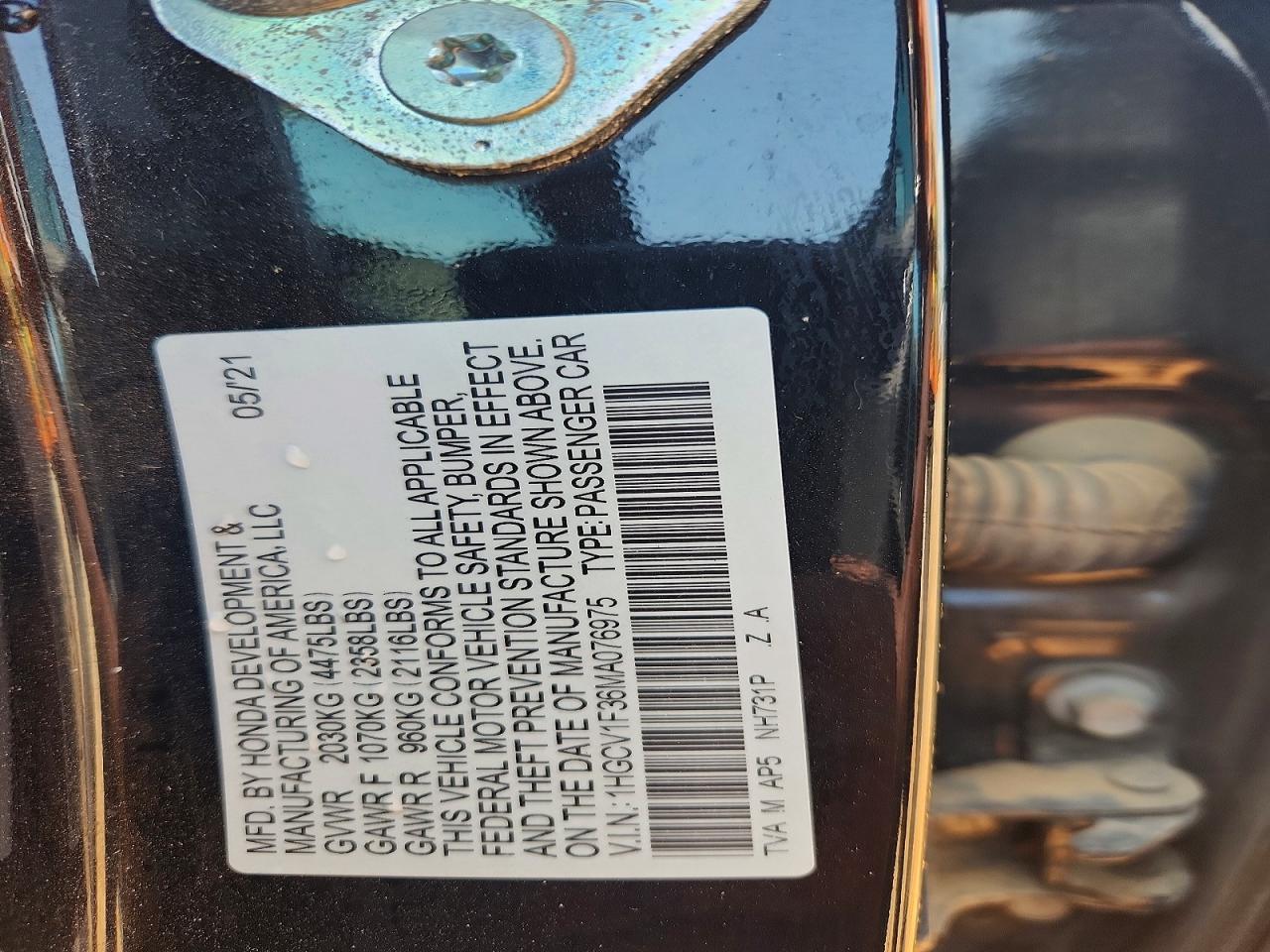 2021 Honda Accord Sport Black vin: 1HGCV1F36MA076975