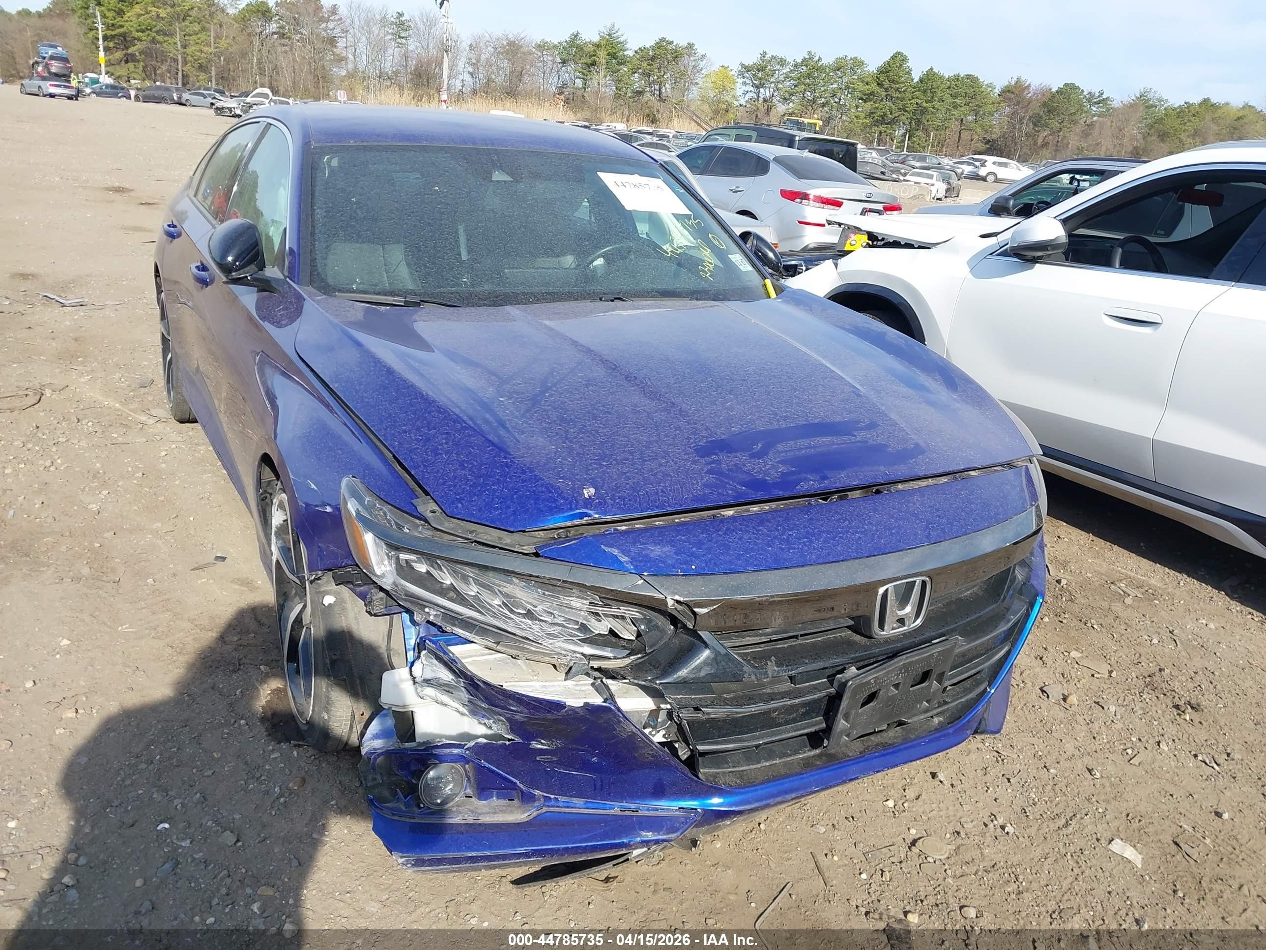2022 Honda Accord Sport Синий vin: 1HGCV1F36NA102542