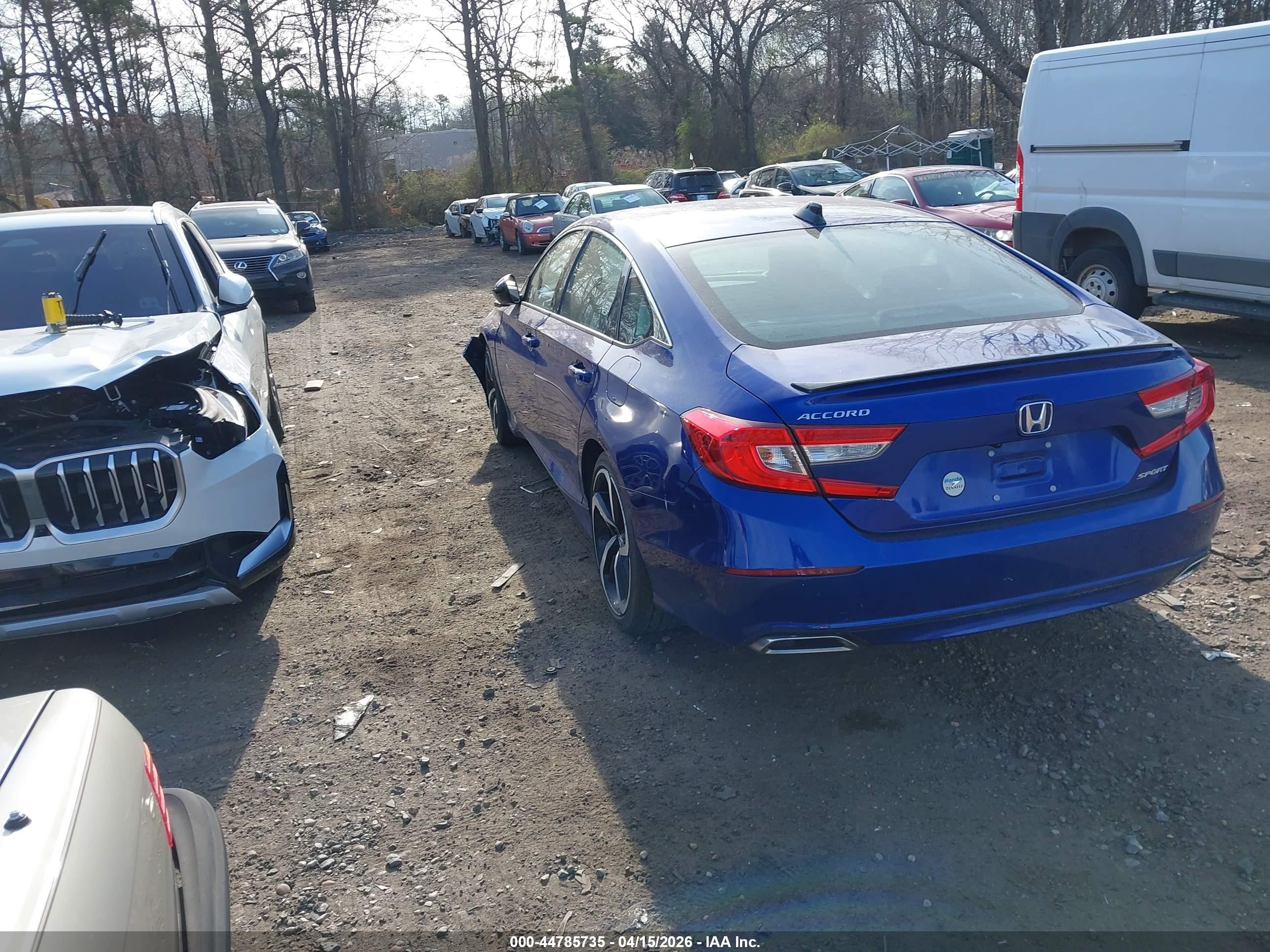 2022 Honda Accord Sport Синий vin: 1HGCV1F36NA102542