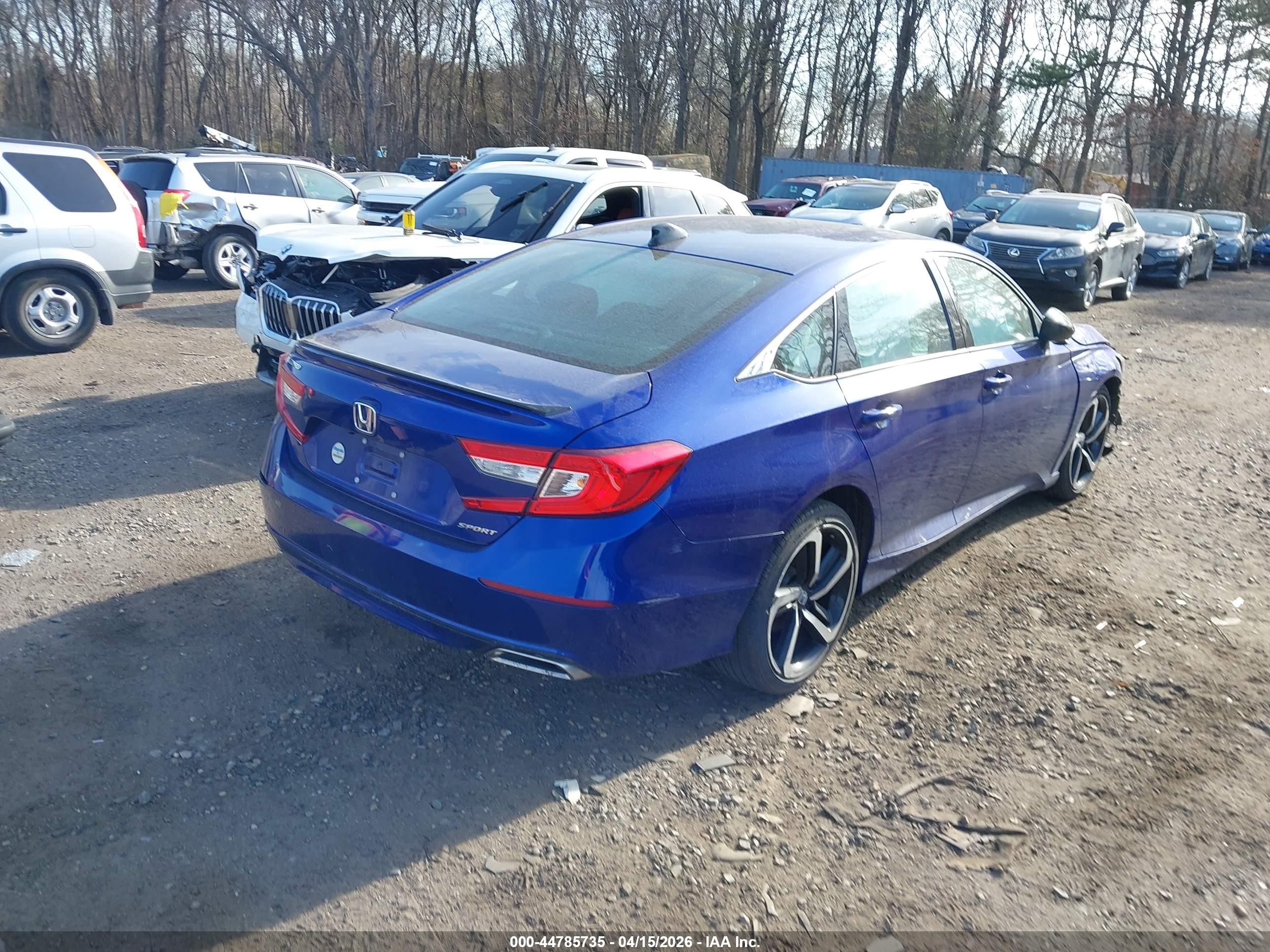 2022 Honda Accord Sport Синий vin: 1HGCV1F36NA102542