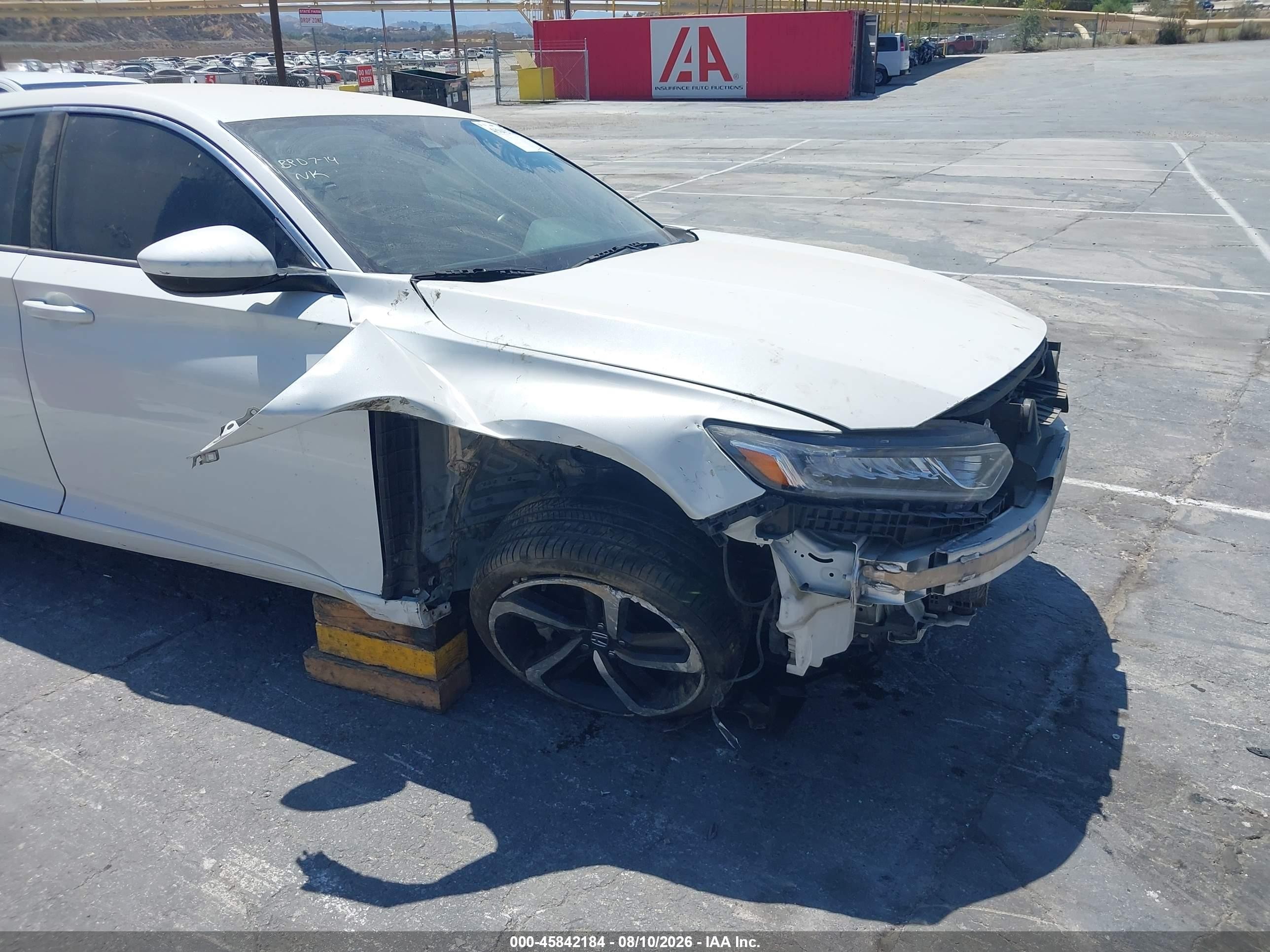 2018 Honda Accord Sport White vin: 1HGCV1F37JA090623