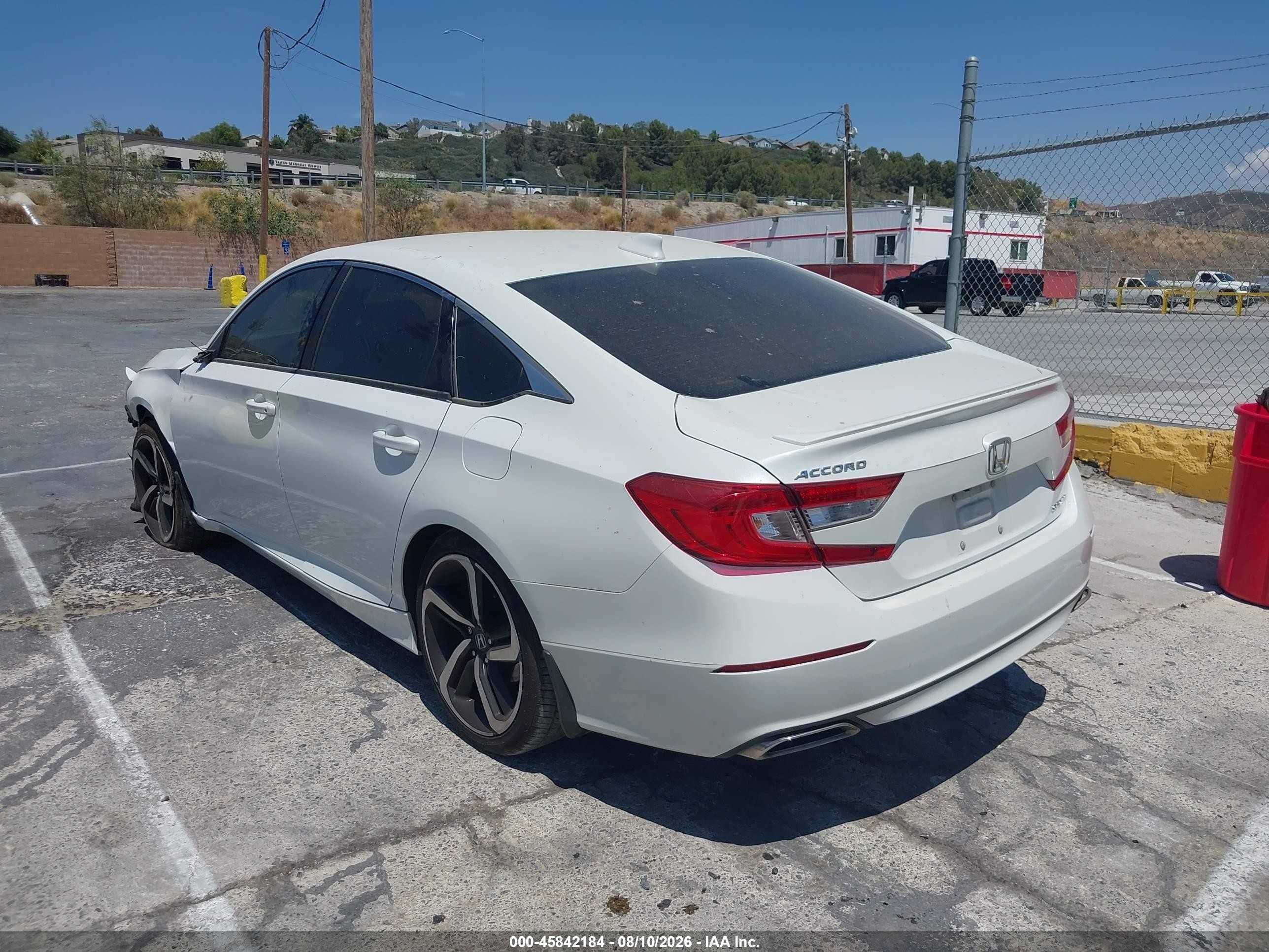 2018 Honda Accord Sport White vin: 1HGCV1F37JA090623