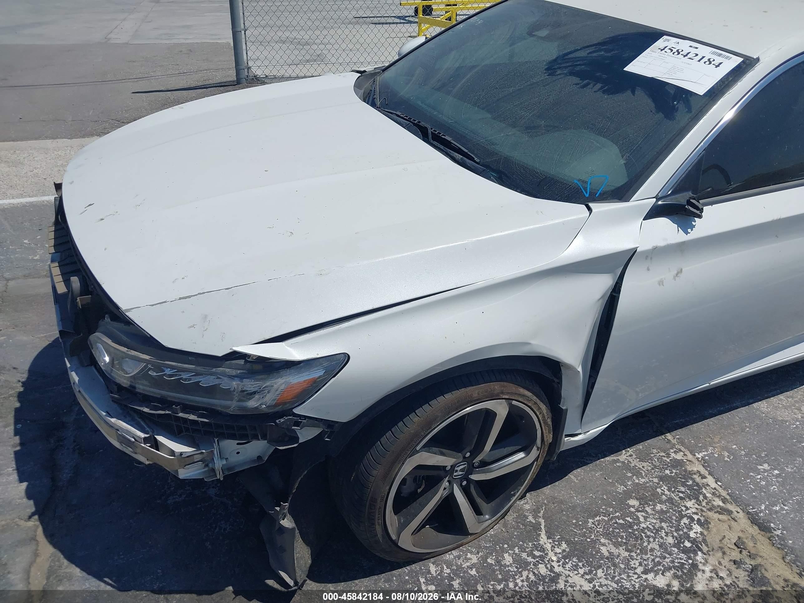 2018 Honda Accord Sport White vin: 1HGCV1F37JA090623