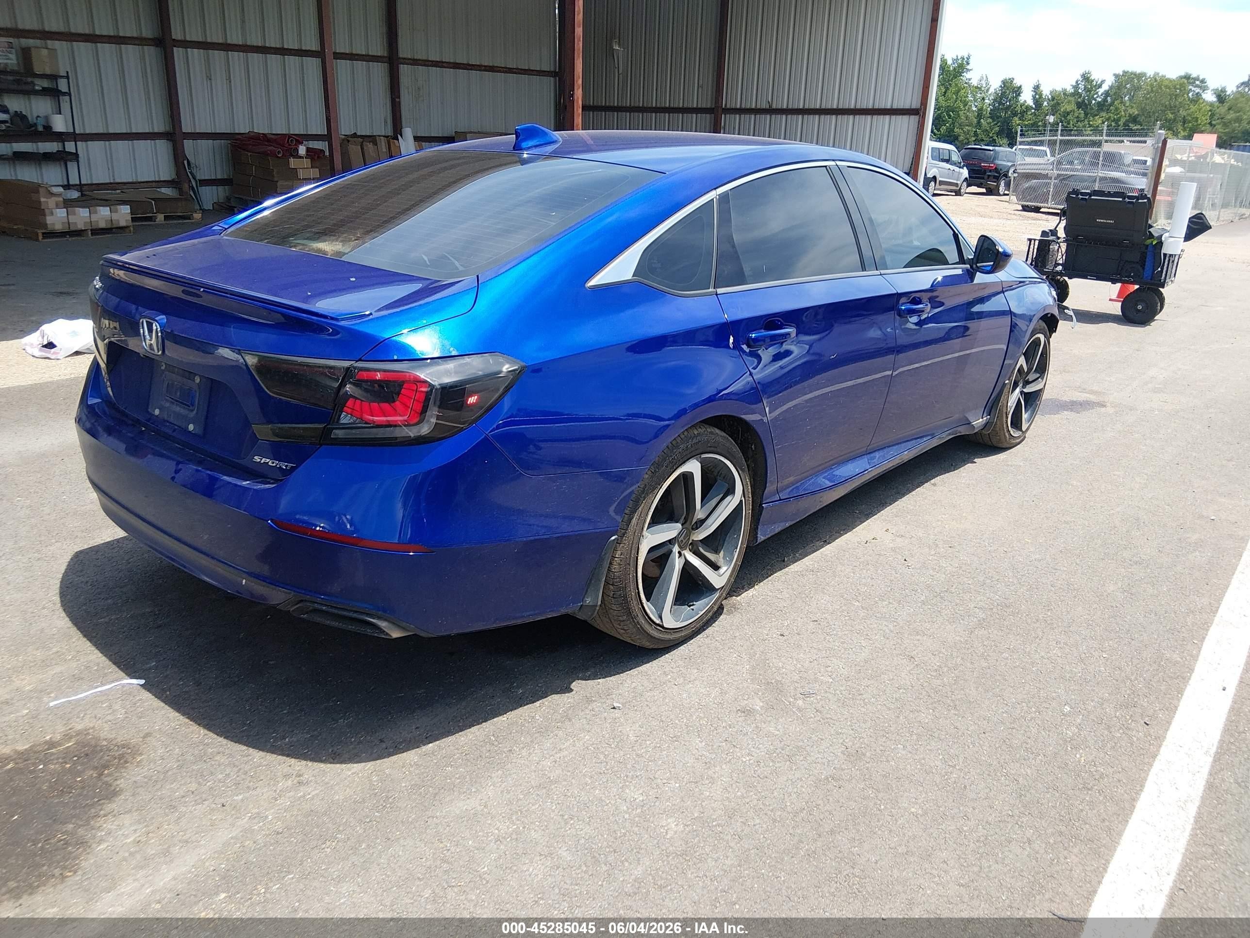 2018 Honda Accord Sport Blue vin: 1HGCV1F37JA214261