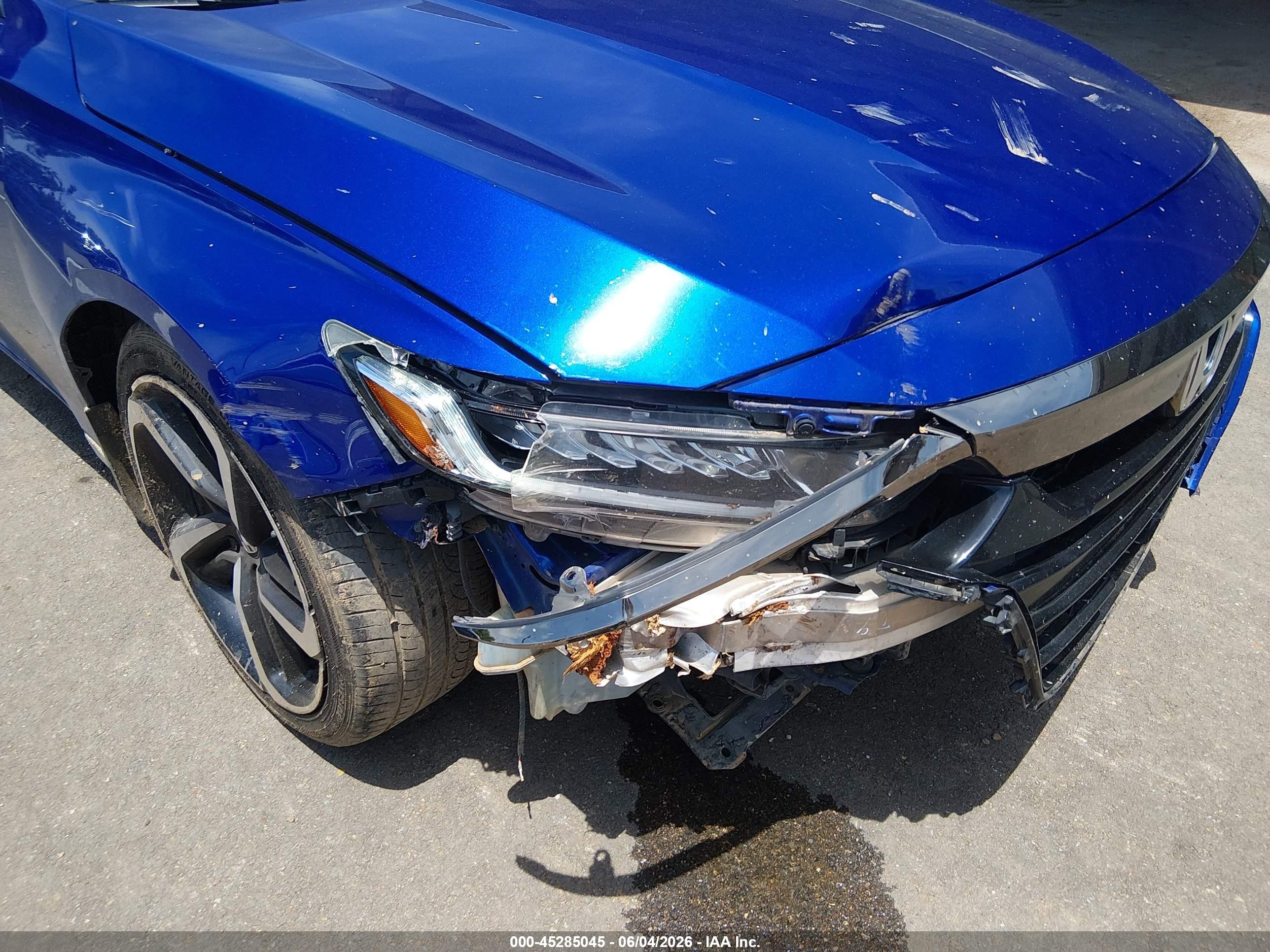 2018 Honda Accord Sport Blue vin: 1HGCV1F37JA214261