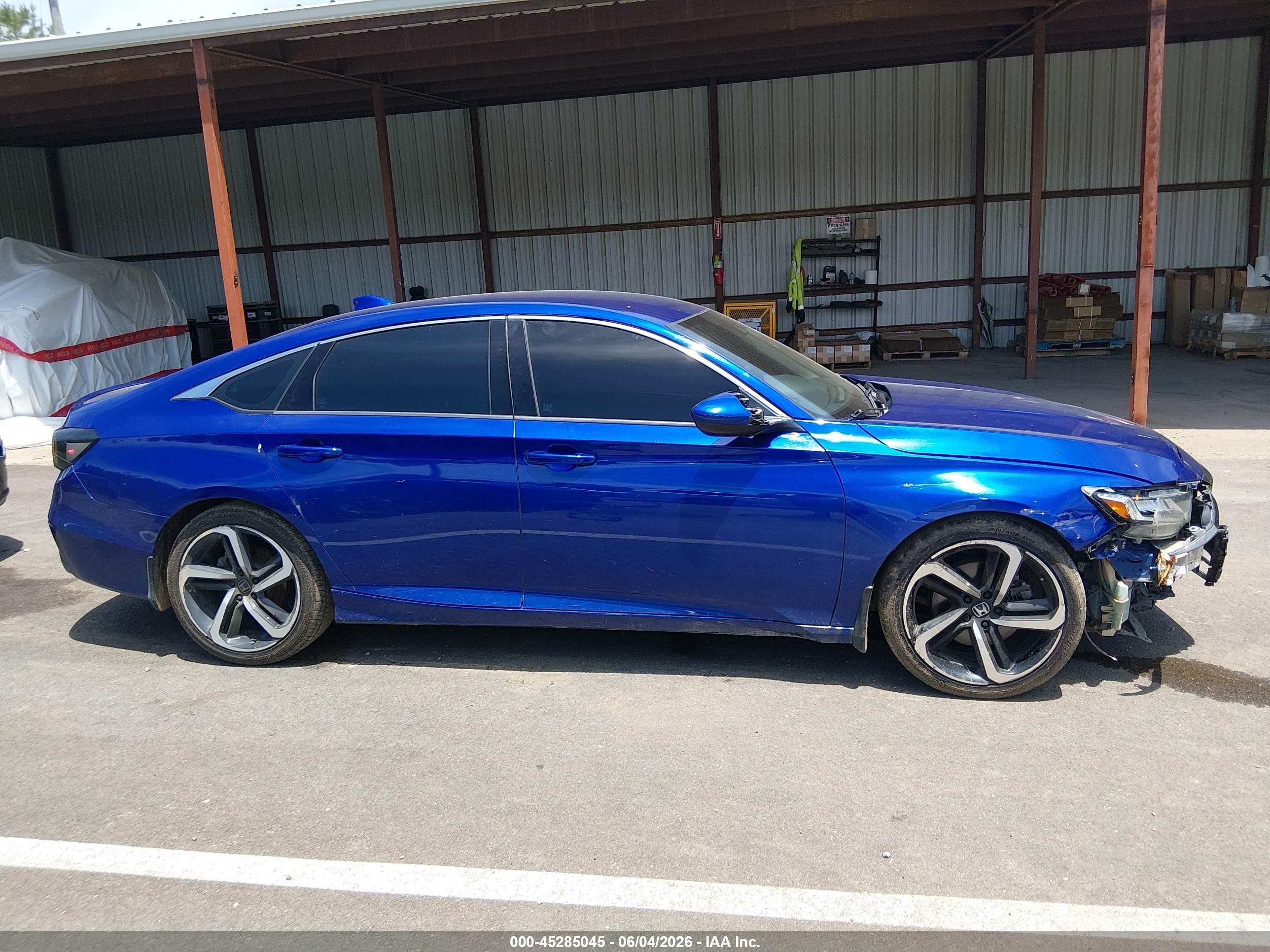 2018 Honda Accord Sport Blue vin: 1HGCV1F37JA214261