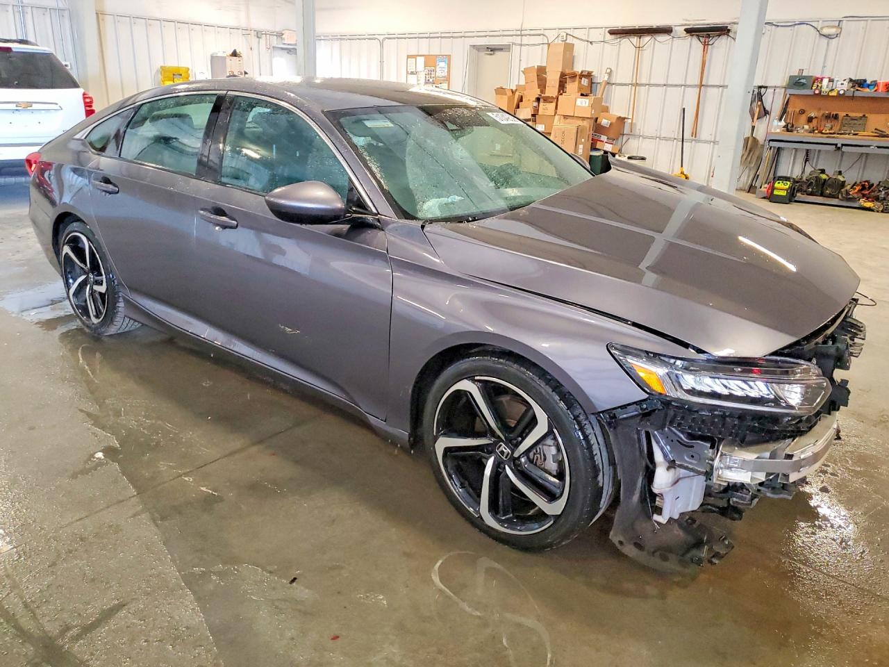 2019 Honda Accord Sport Gray vin: 1HGCV1F37KA061415