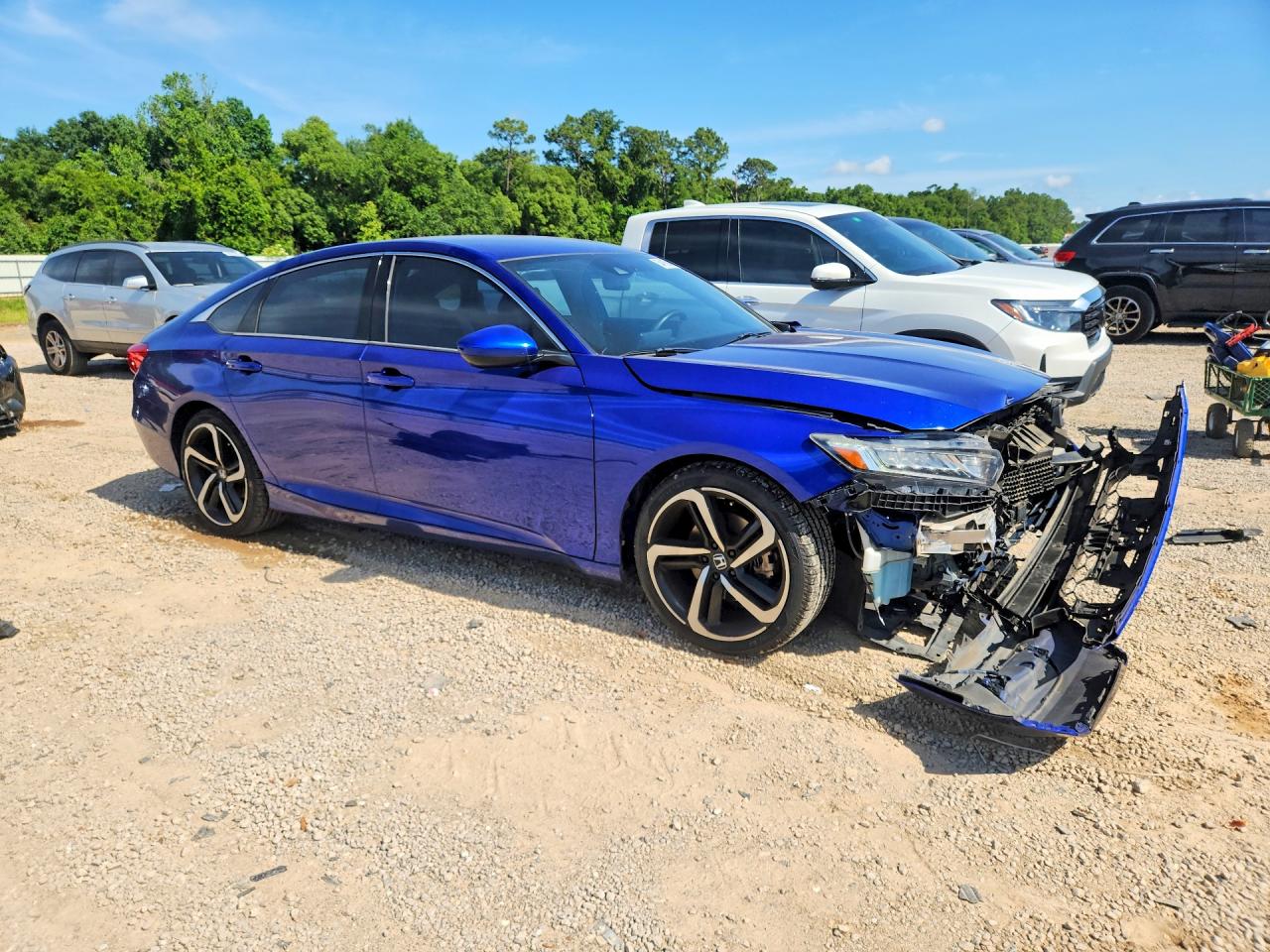 2019 Honda Accord Sport Blue vin: 1HGCV1F37KA101038
