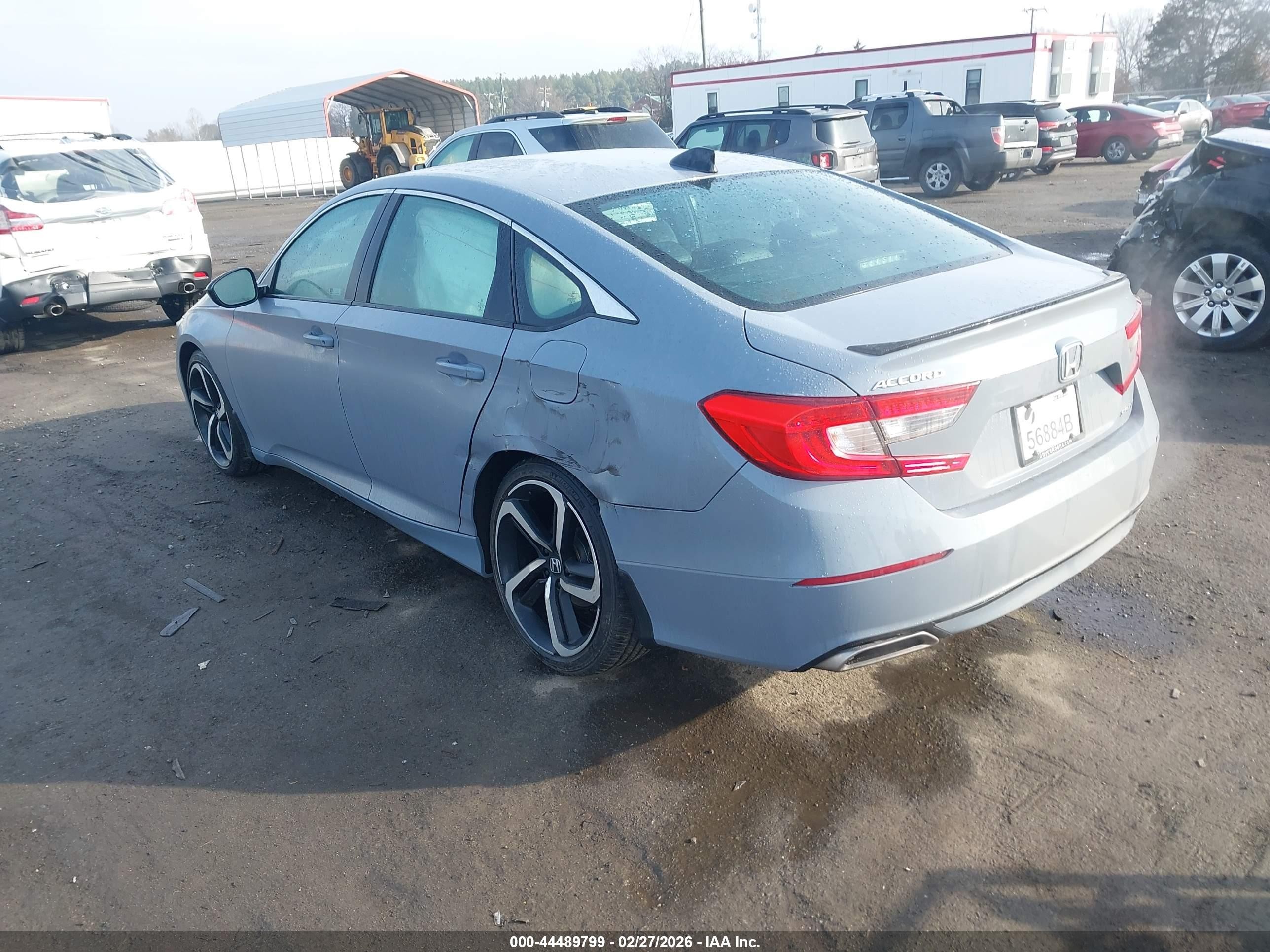 2022 Honda Accord Sport Серый vin: 1HGCV1F37NA015300