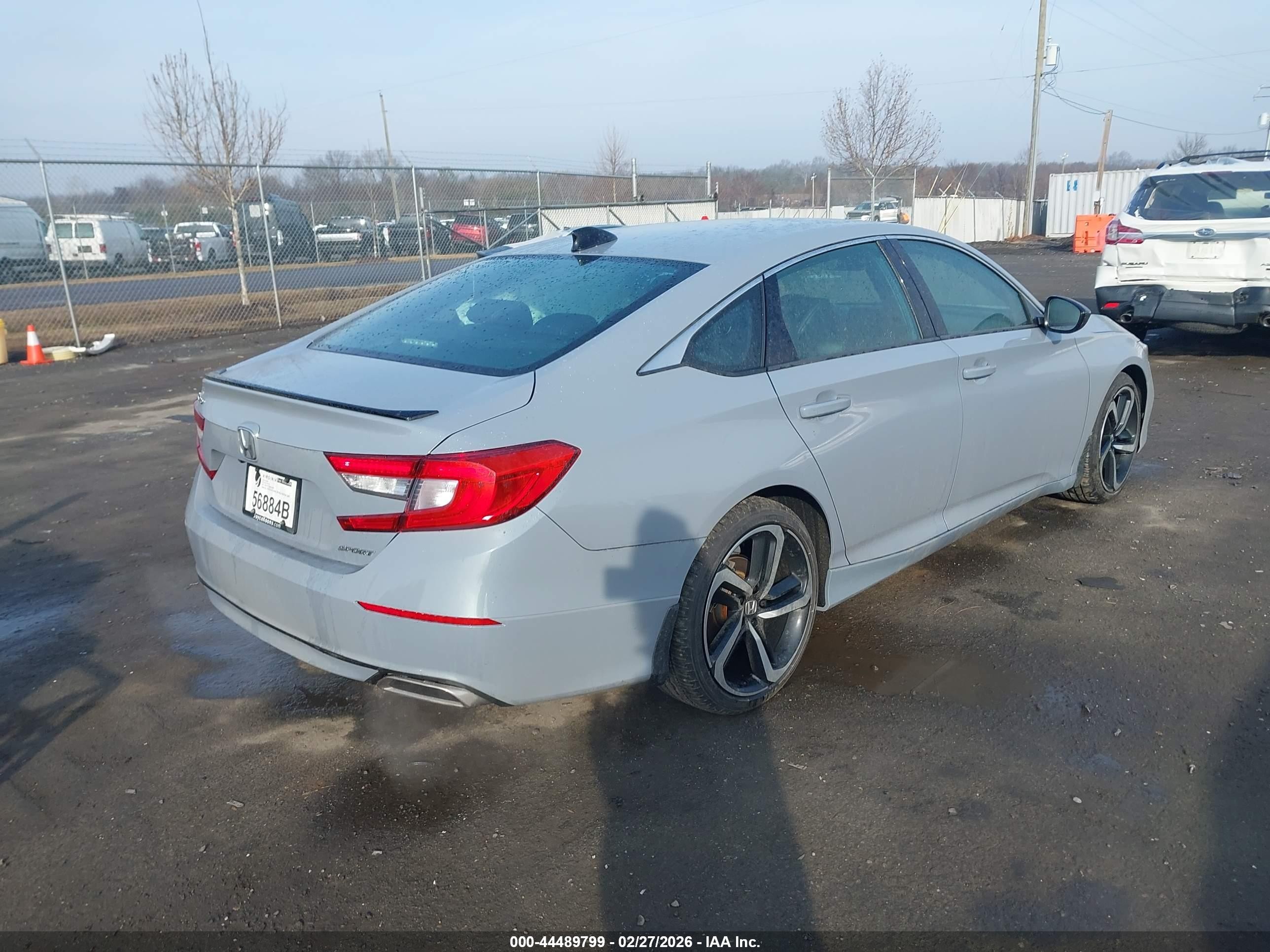 2022 Honda Accord Sport Серый vin: 1HGCV1F37NA015300