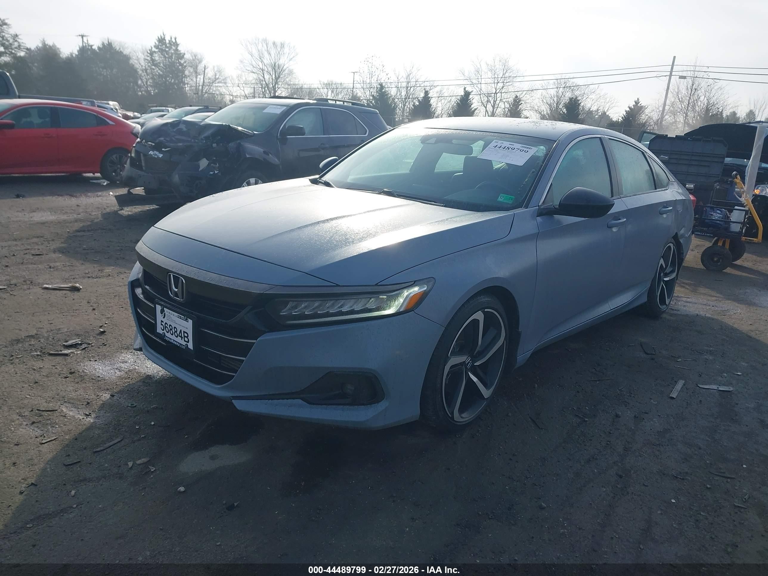 2022 Honda Accord Sport Серый vin: 1HGCV1F37NA015300