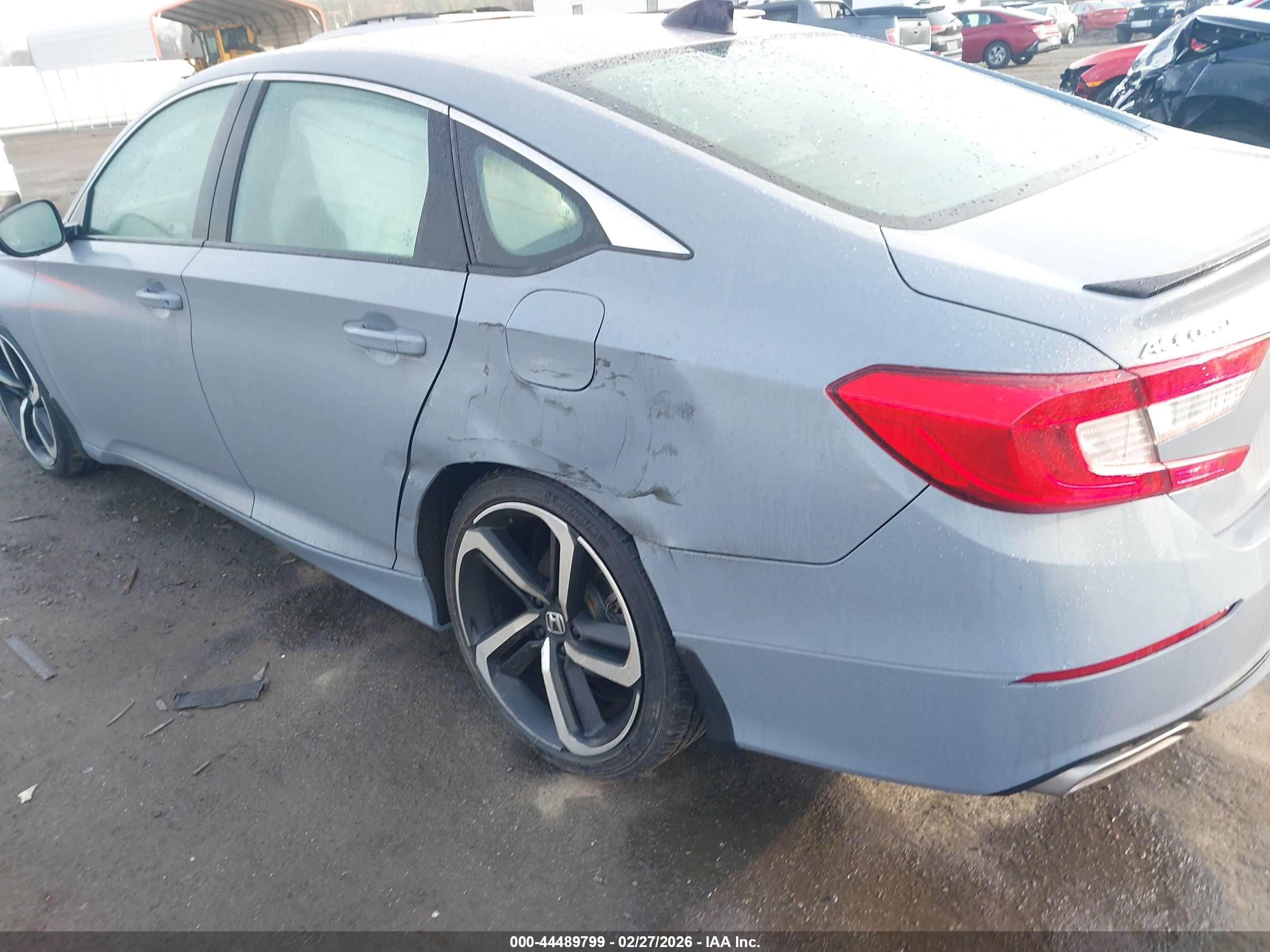 2022 Honda Accord Sport Серый vin: 1HGCV1F37NA015300