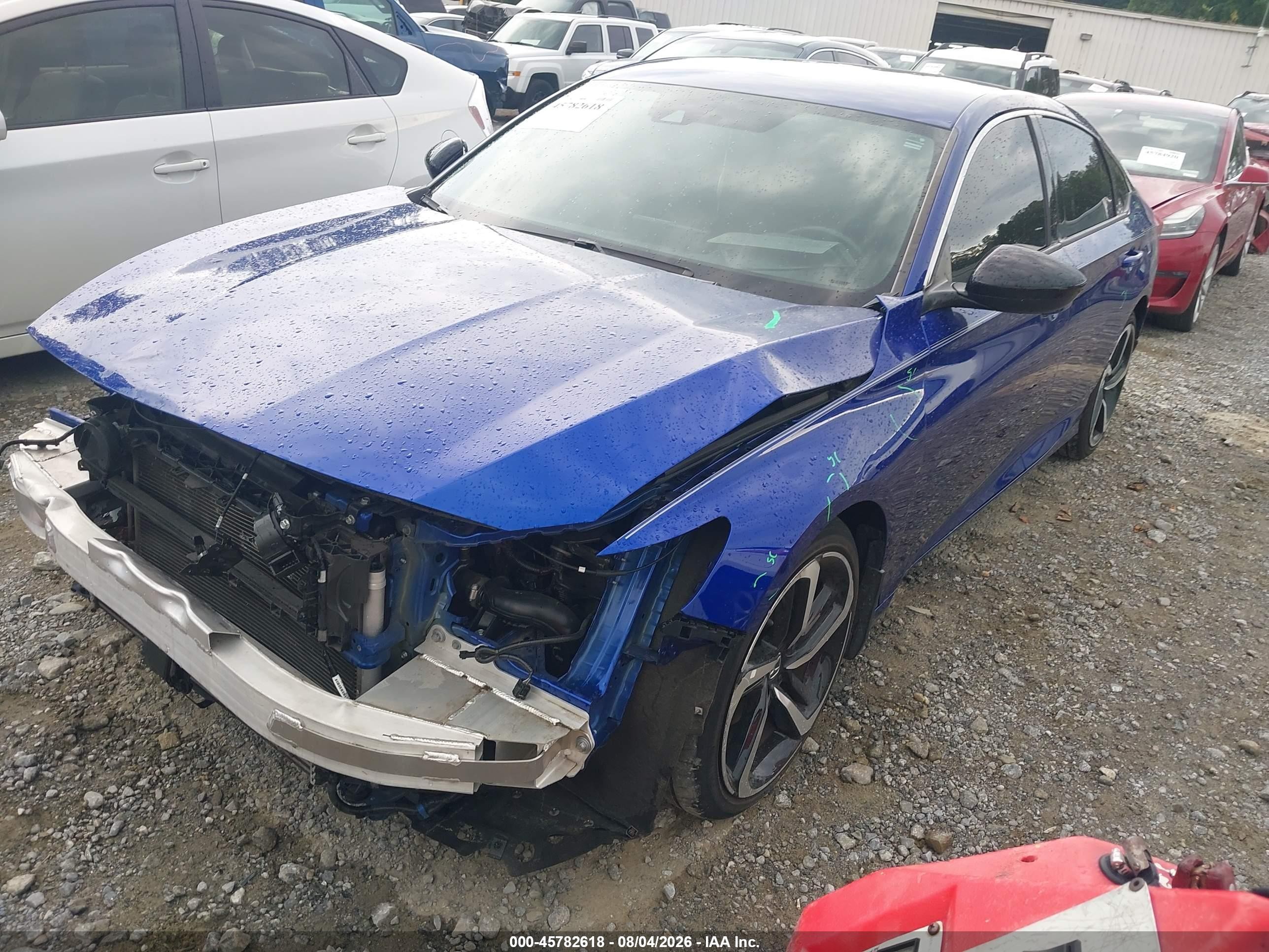 2022 Honda Accord Sport Blue vin: 1HGCV1F37NA089848