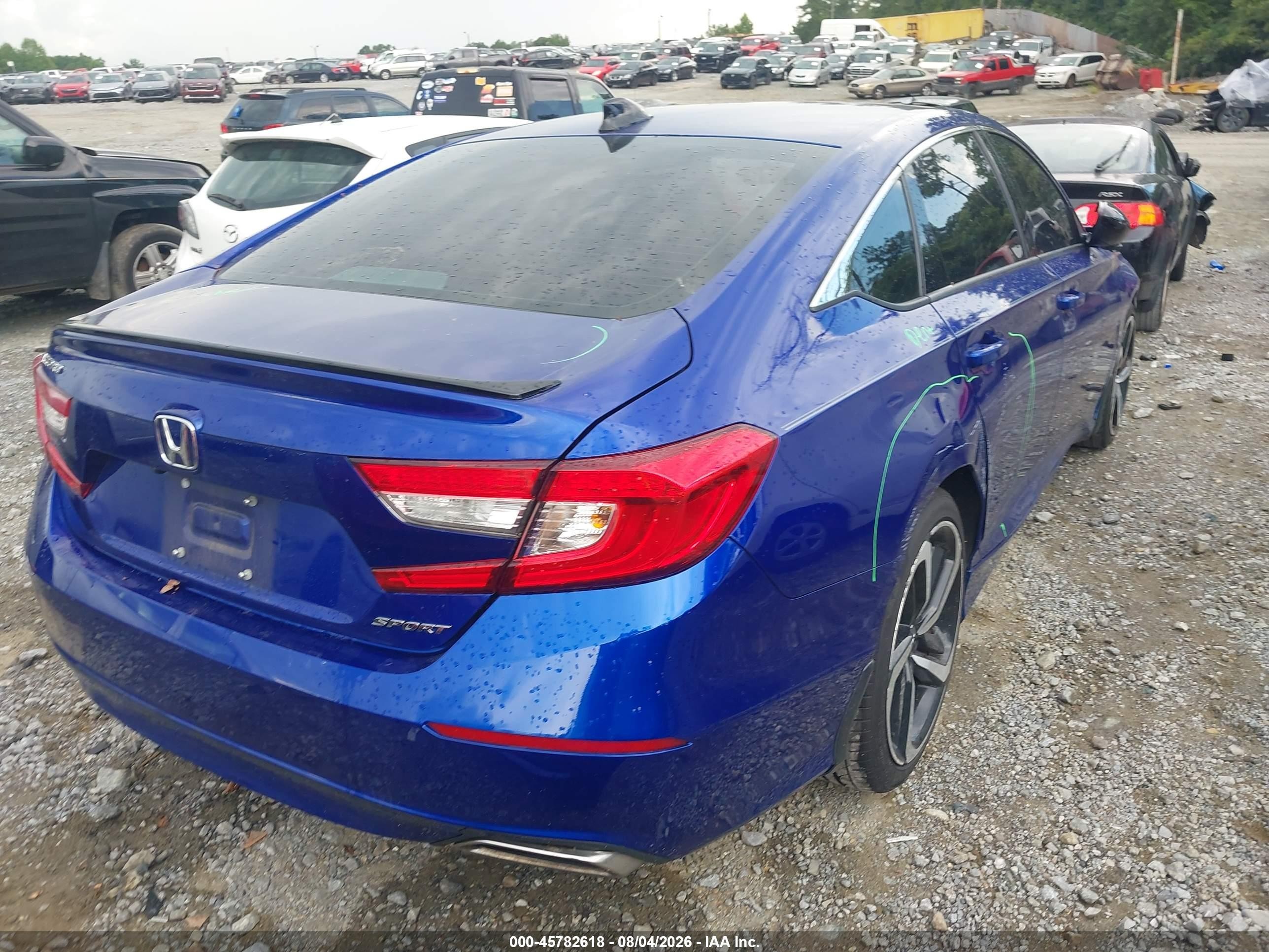 2022 Honda Accord Sport Blue vin: 1HGCV1F37NA089848