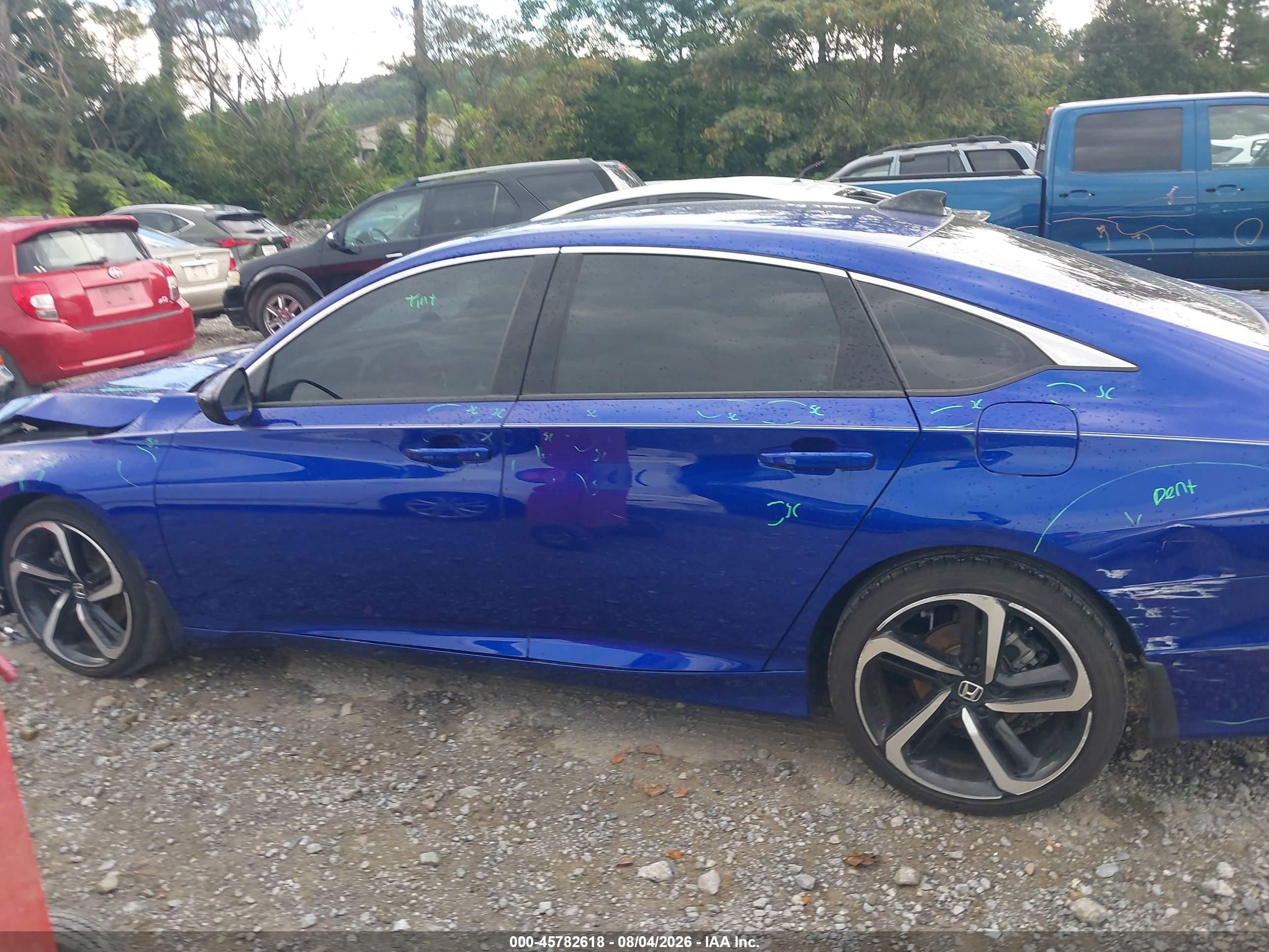 2022 Honda Accord Sport Blue vin: 1HGCV1F37NA089848
