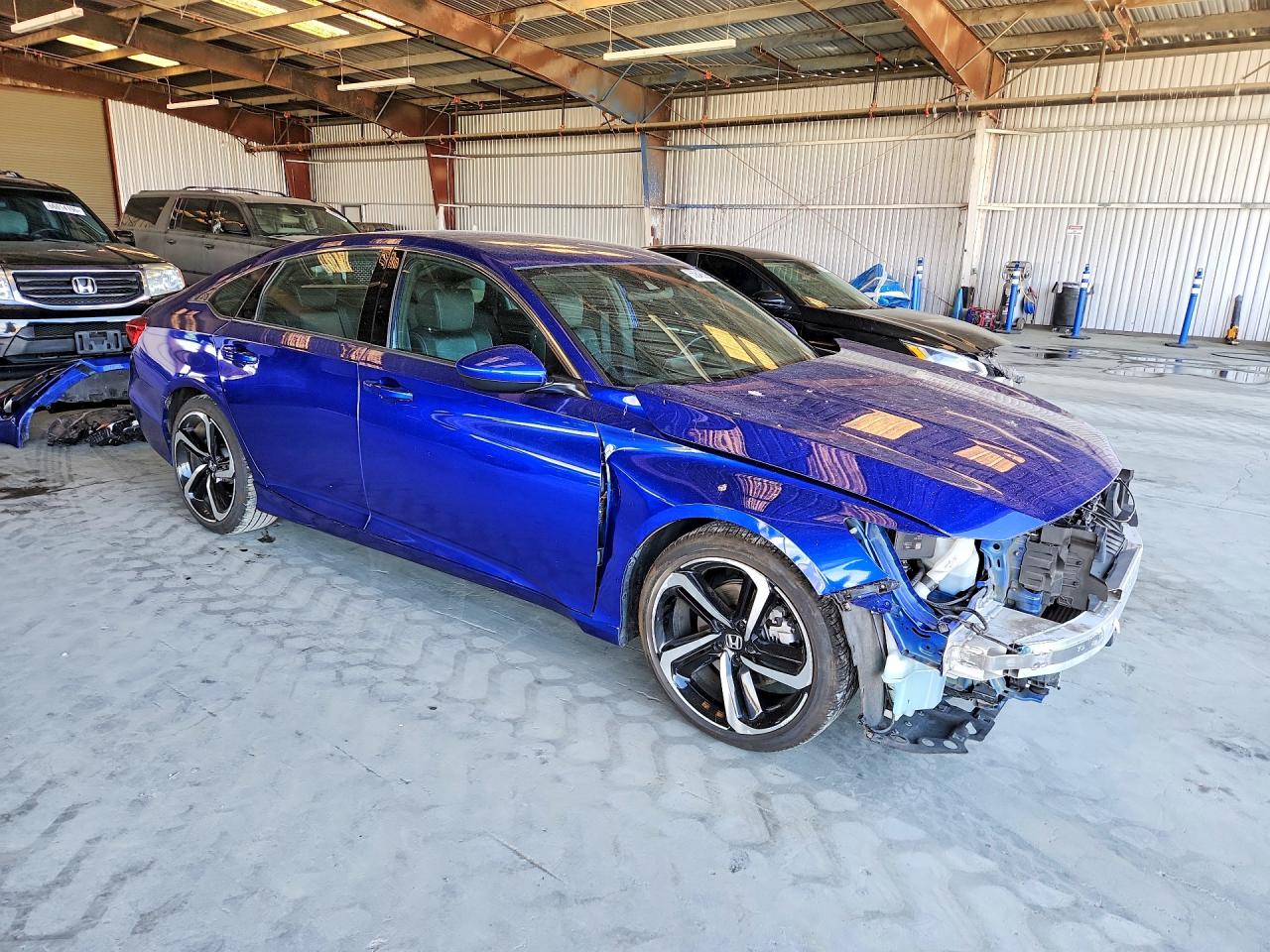 2018 Honda Accord Sport Blue vin: 1HGCV1F38JA152191