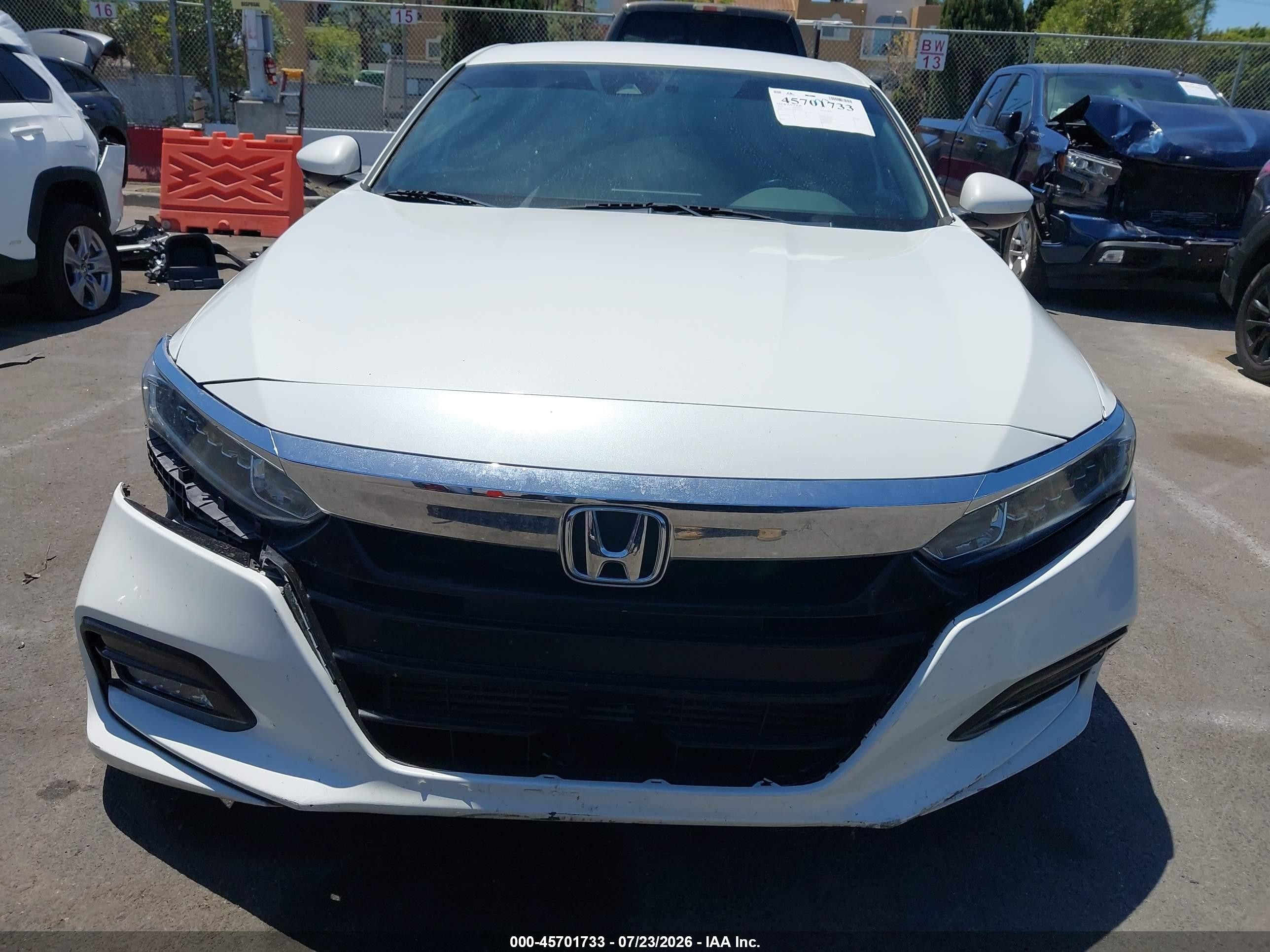 2019 Honda Accord Sport White vin: 1HGCV1F38KA035552